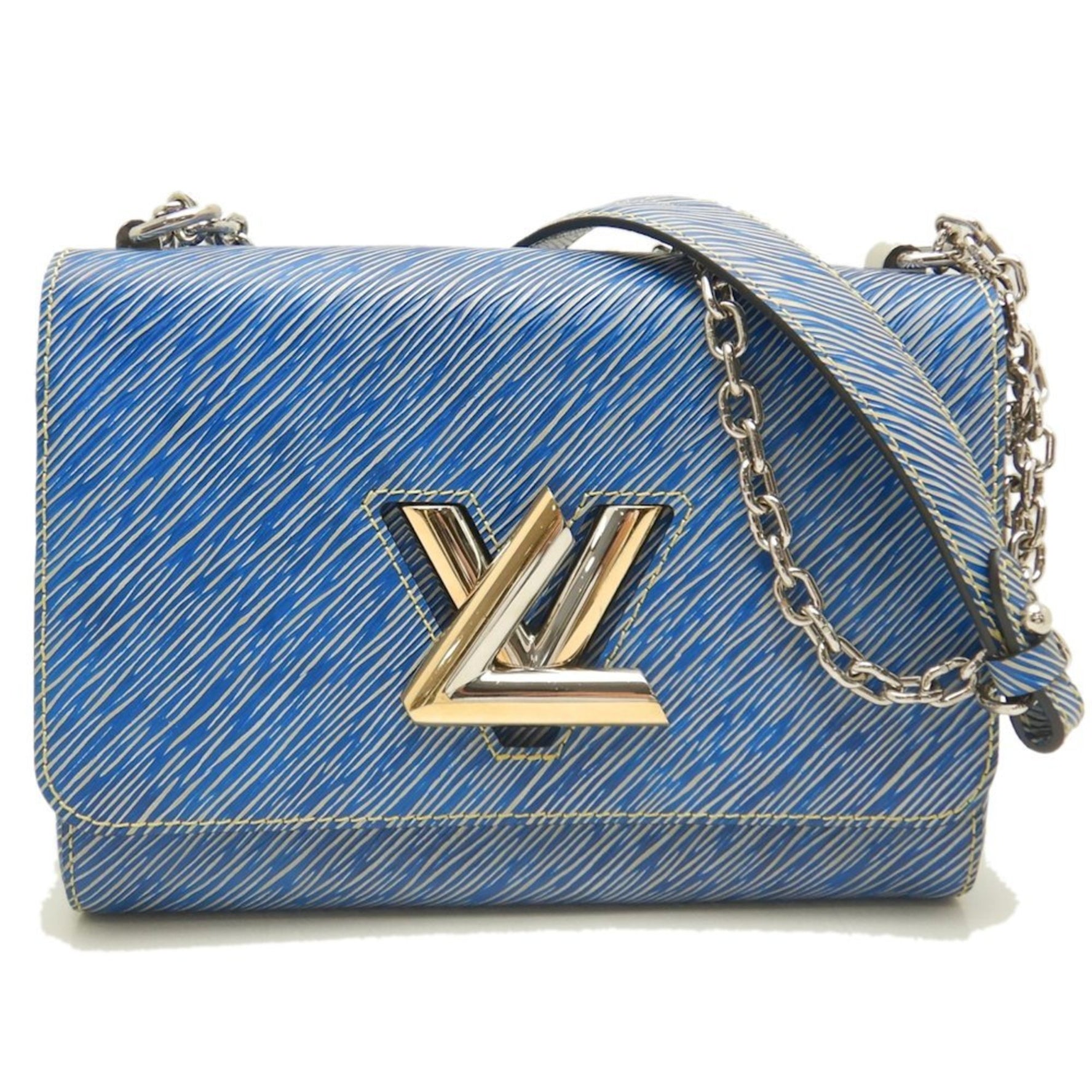 Louis Vuitton Epi Twist MM Shoulder Bag Leather Denim