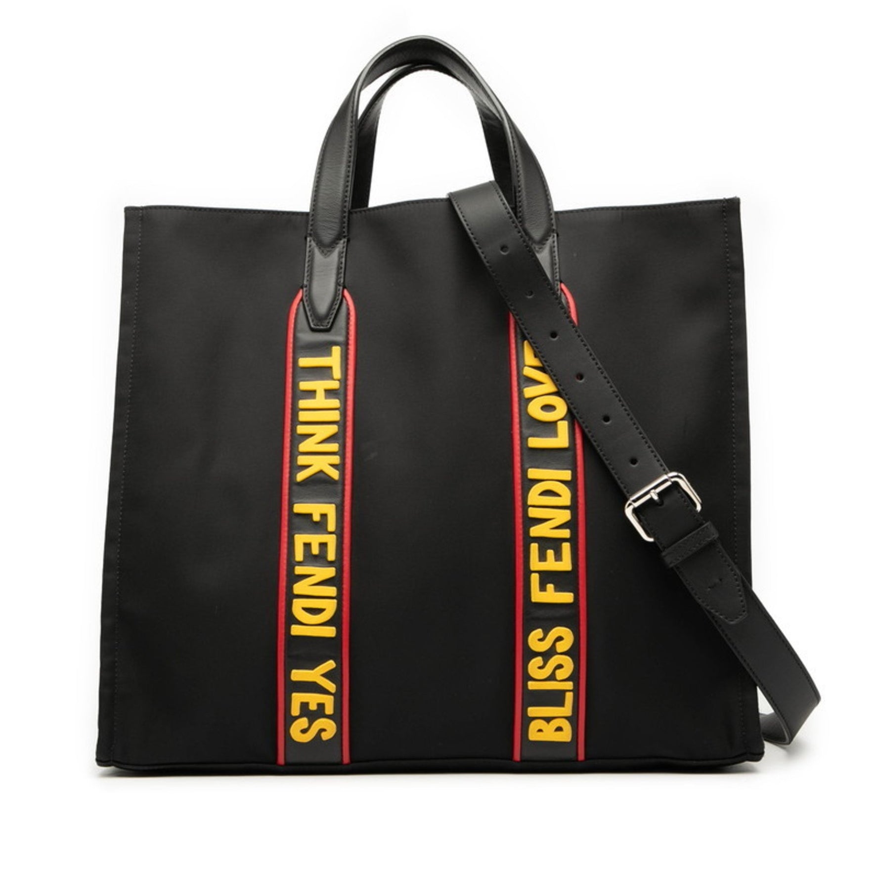 Fendi Tote Bag/Shoulder Bag Nylon Leather