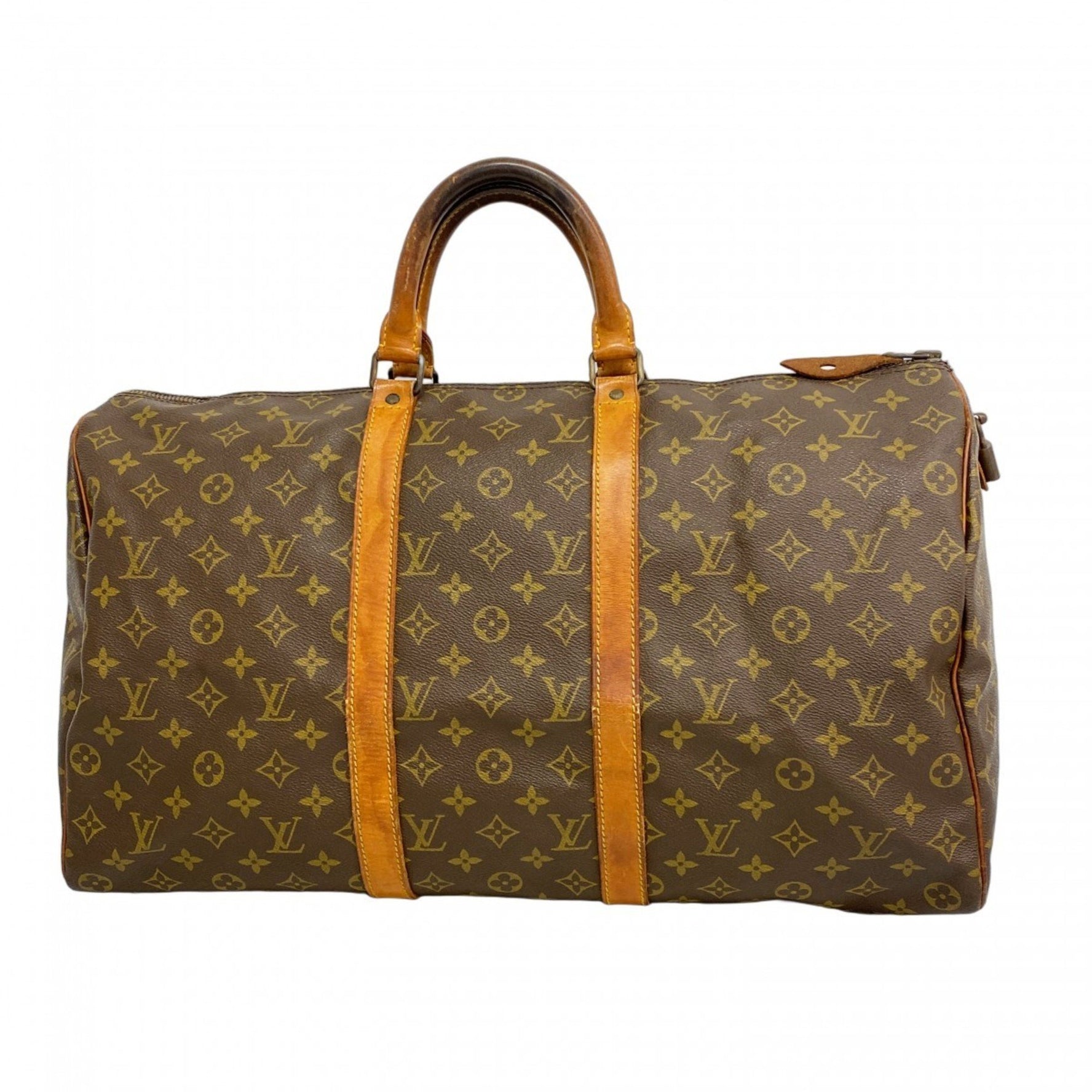Louis Vuitton Monogram Keepall 50 Boston Bag M41426 Brown Men's/Women's P1209621