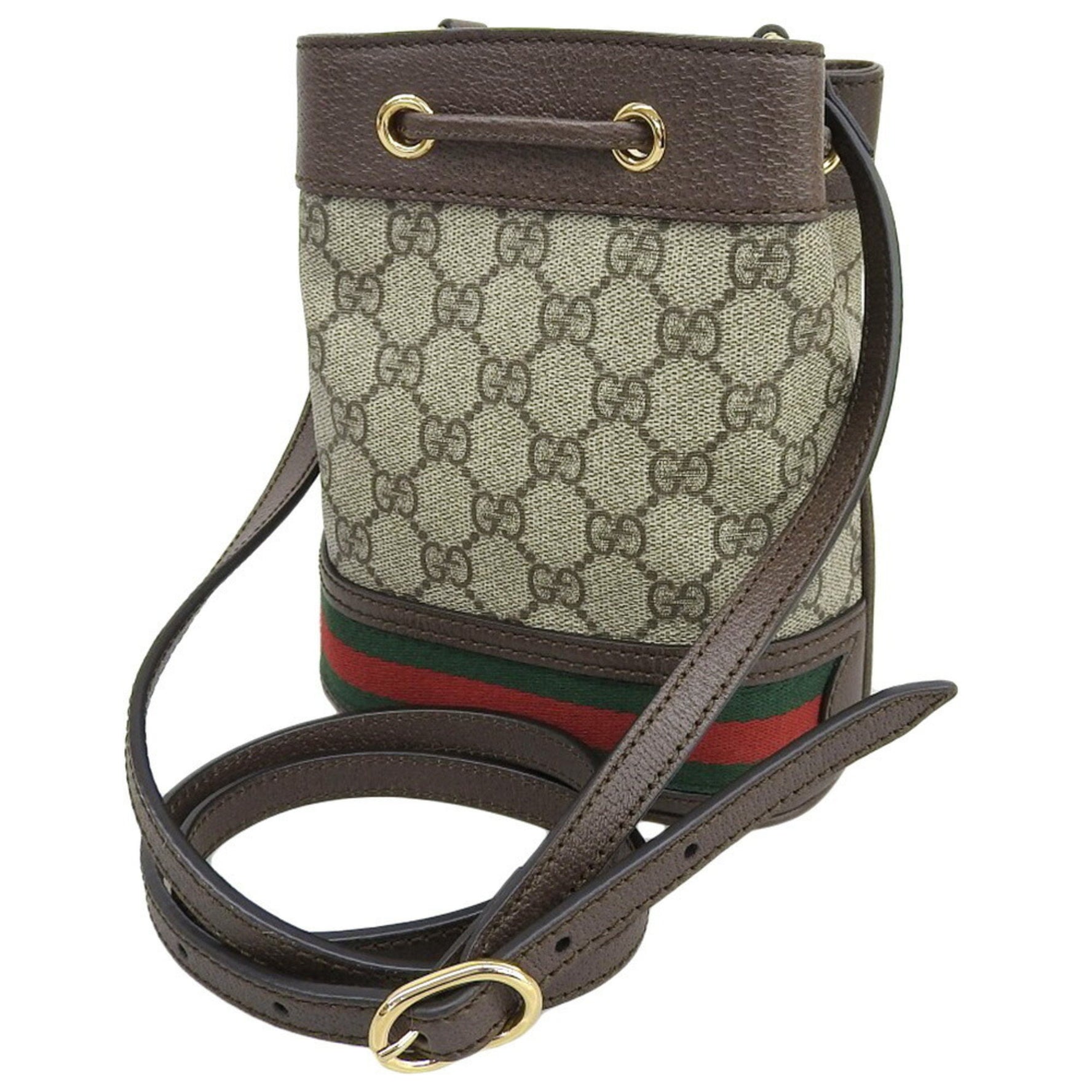 Like new GUCCI Ophidia Sherry Line GG Plus Mini Bucket Bag Shoulder