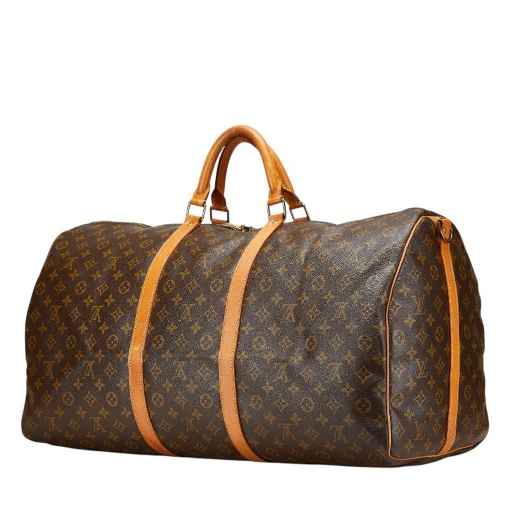 Louis Vuitton Monogram Keepall 60 Bandouliere Boston/Shoulder Bag, 2-Way, M41412, Brown PVC Leather, Women's, LOUIS VUITTON