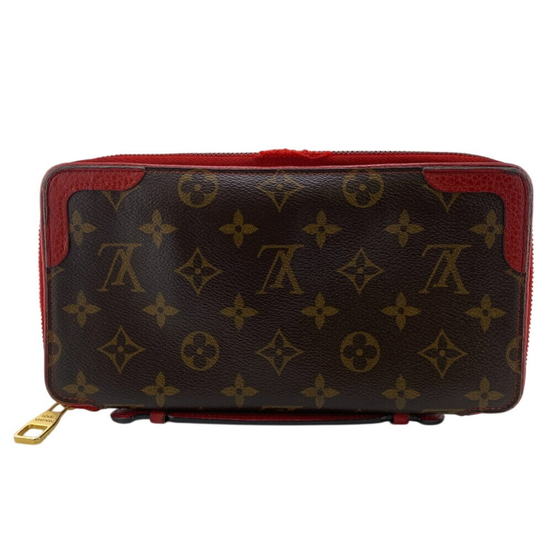 LOUIS VUITTON Retiro Daily Organizer Round Long Wallet M61452 Brown Unisex