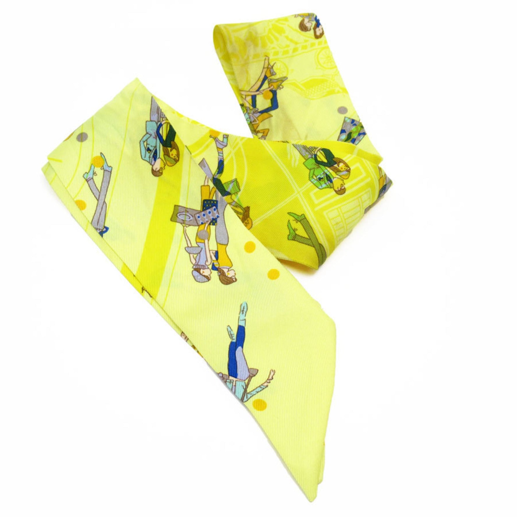 Hermes HERMES Scarf/Muffler Silk Yellow Women's t19444a