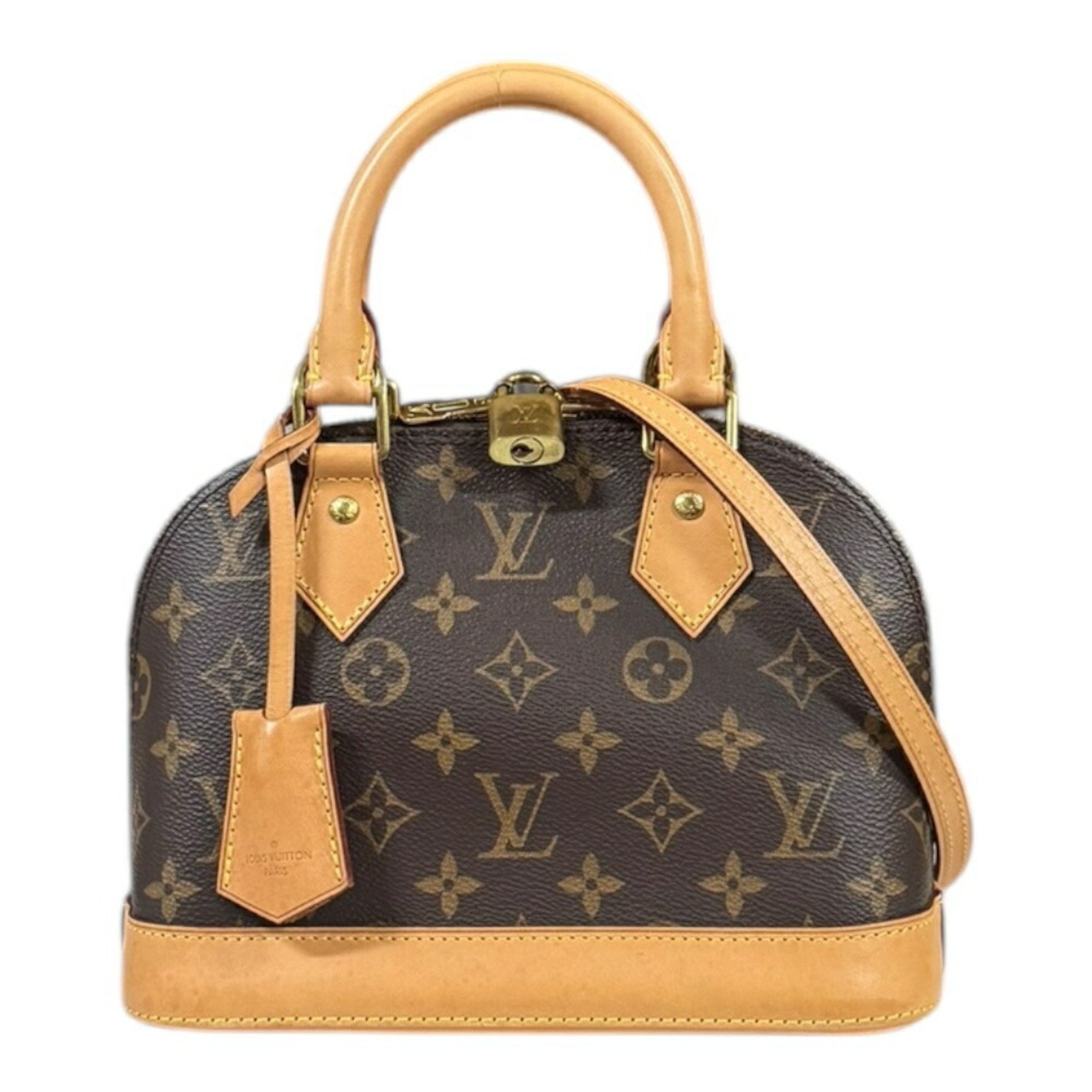 Louis Vuitton Alma BB Monogram Shoulder Bag Canvas Brown