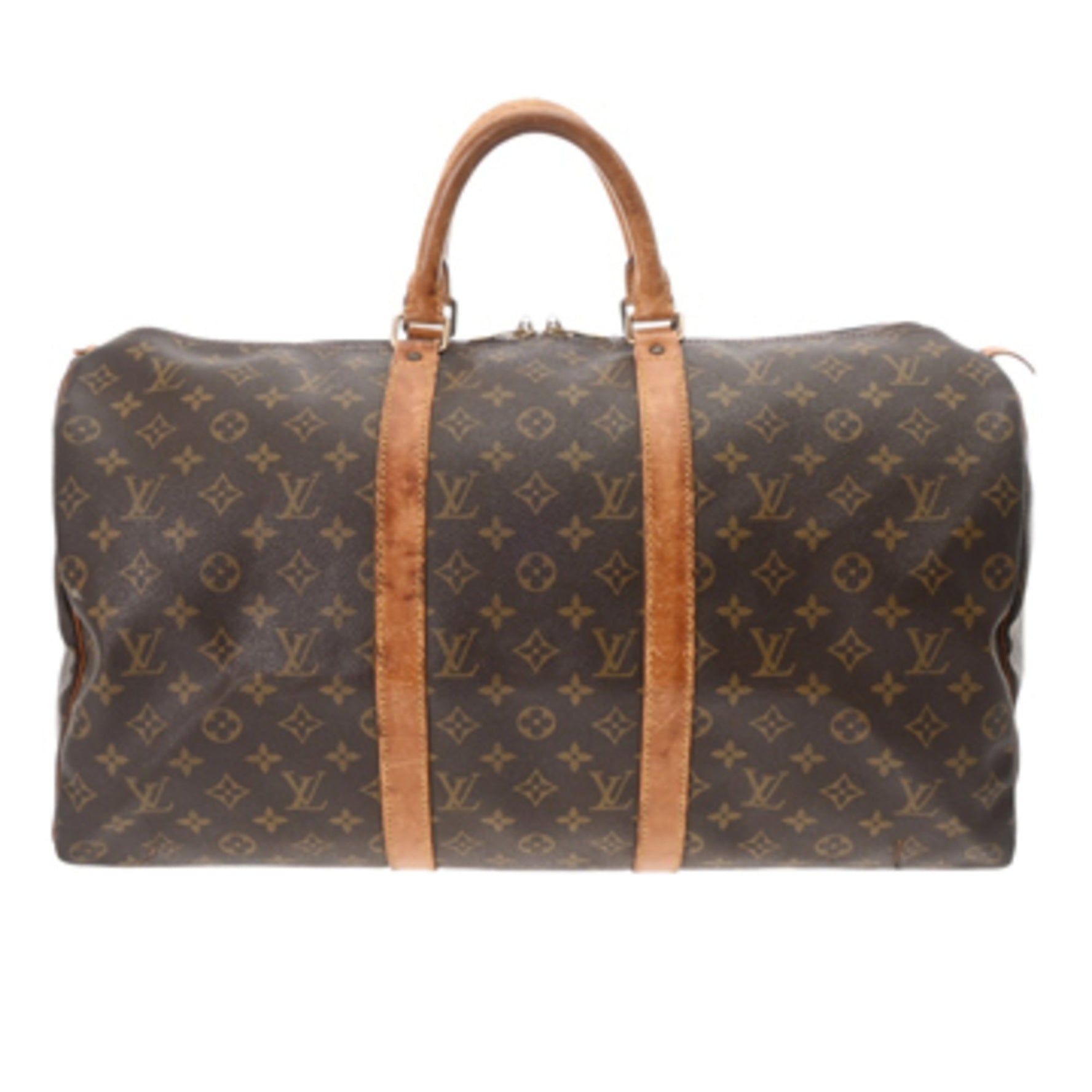 LOUIS VUITTON Louis Vuitton Monogram Keepall 50 Brown Unisex Canvas Boston Bag