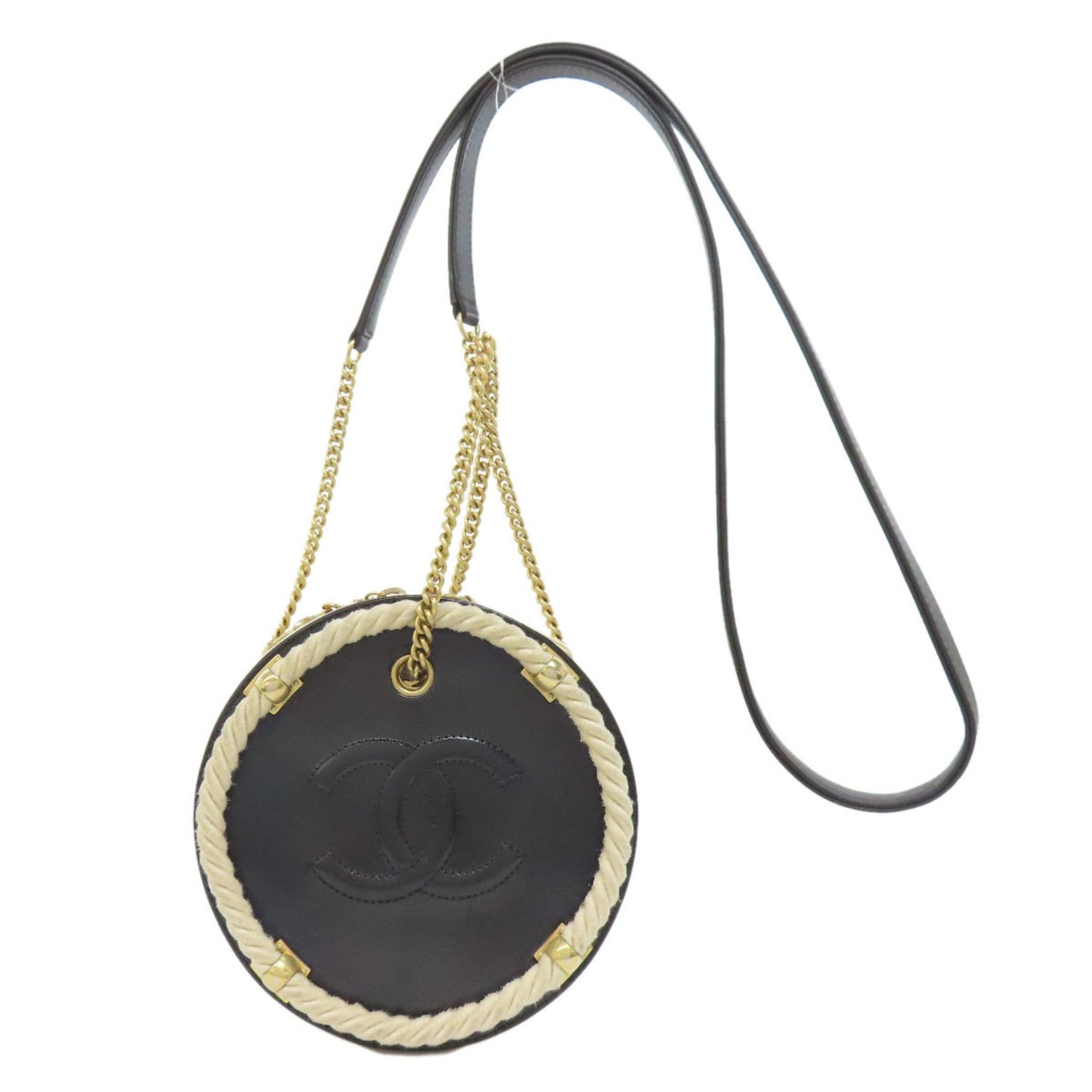 Chanel Coco Mark Gold Hardware Handbag Calfskin