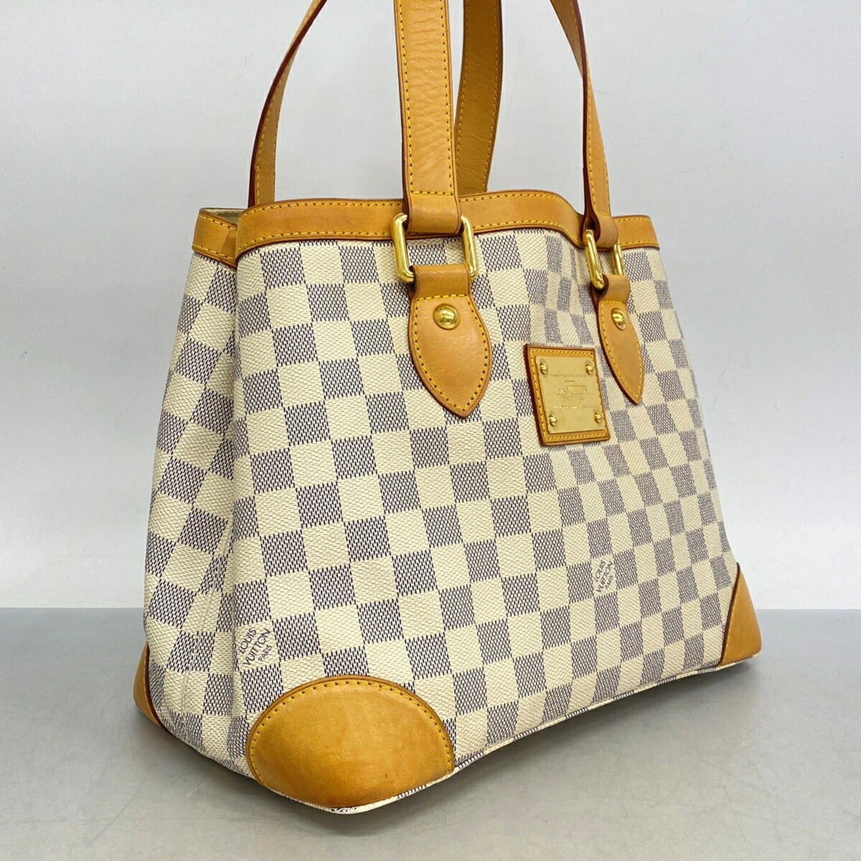 Louis Vuitton Damier Azur Hampstead PM Tote Bag N51207 White Women's