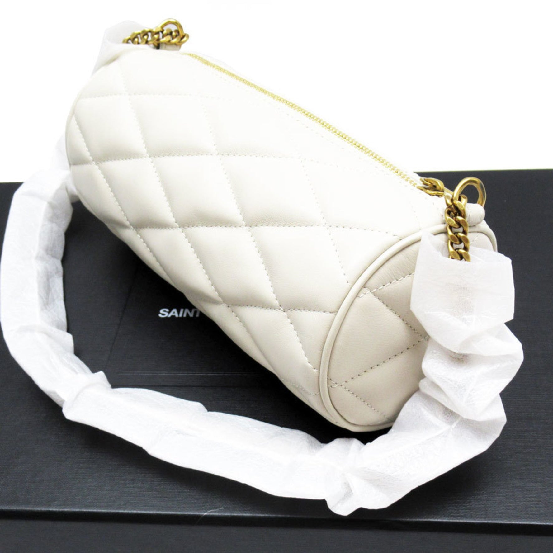 Saint Laurent SAINT LAURENT handbag leather ivory women's t19370f