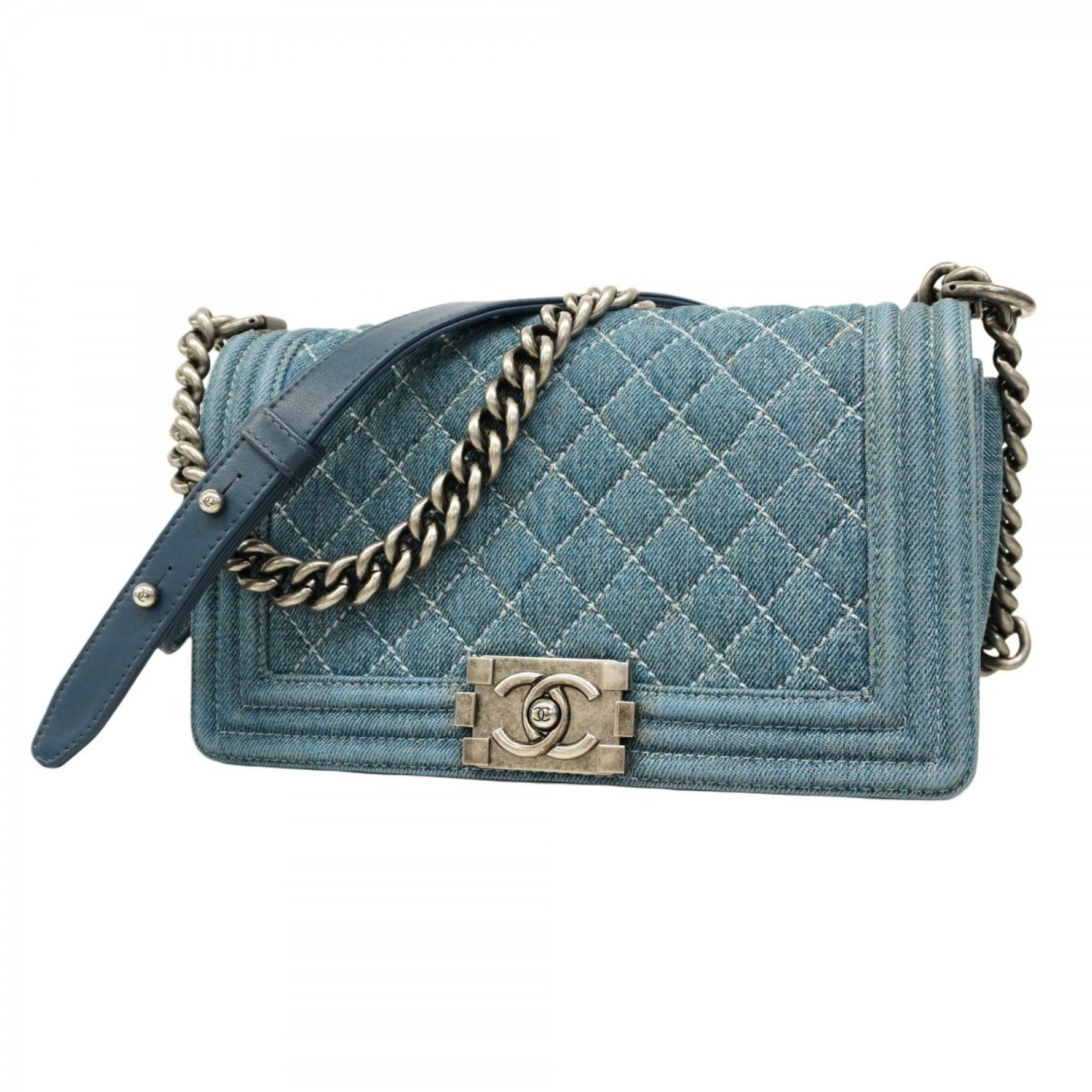 Chanel Shoulder Bag Boy Chain Denim