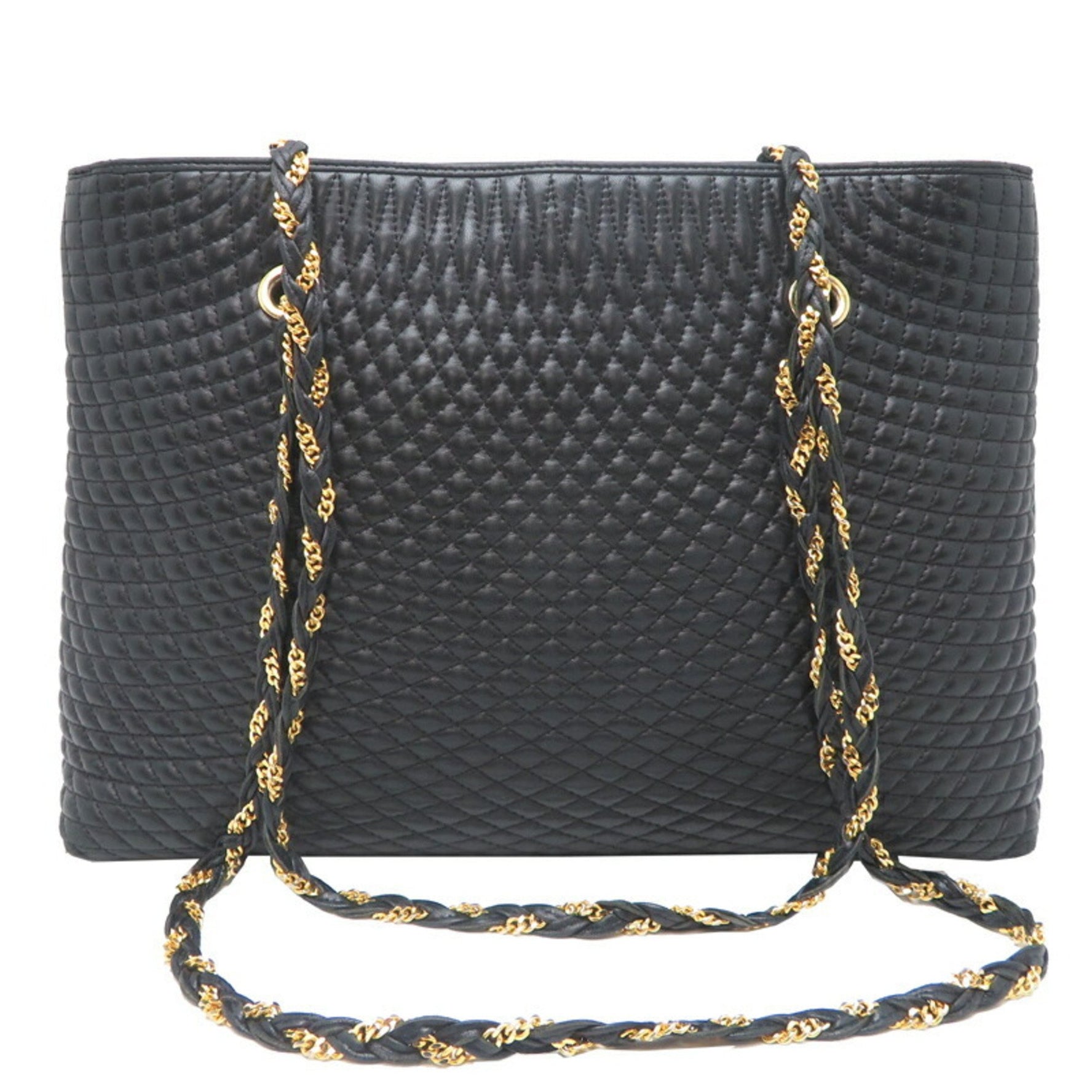 Bally Chain Women's Shoulder Bag Leather Black