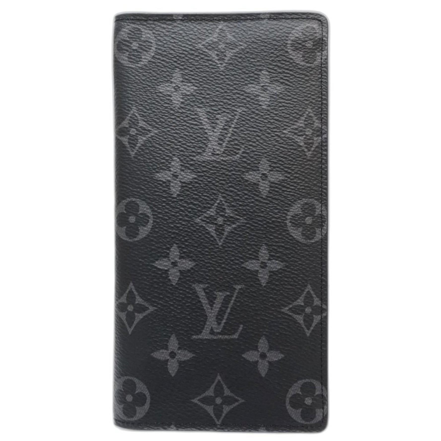 Louis Vuitton Long Wallet Portefeuille Brazza Monogram Eclipse Black