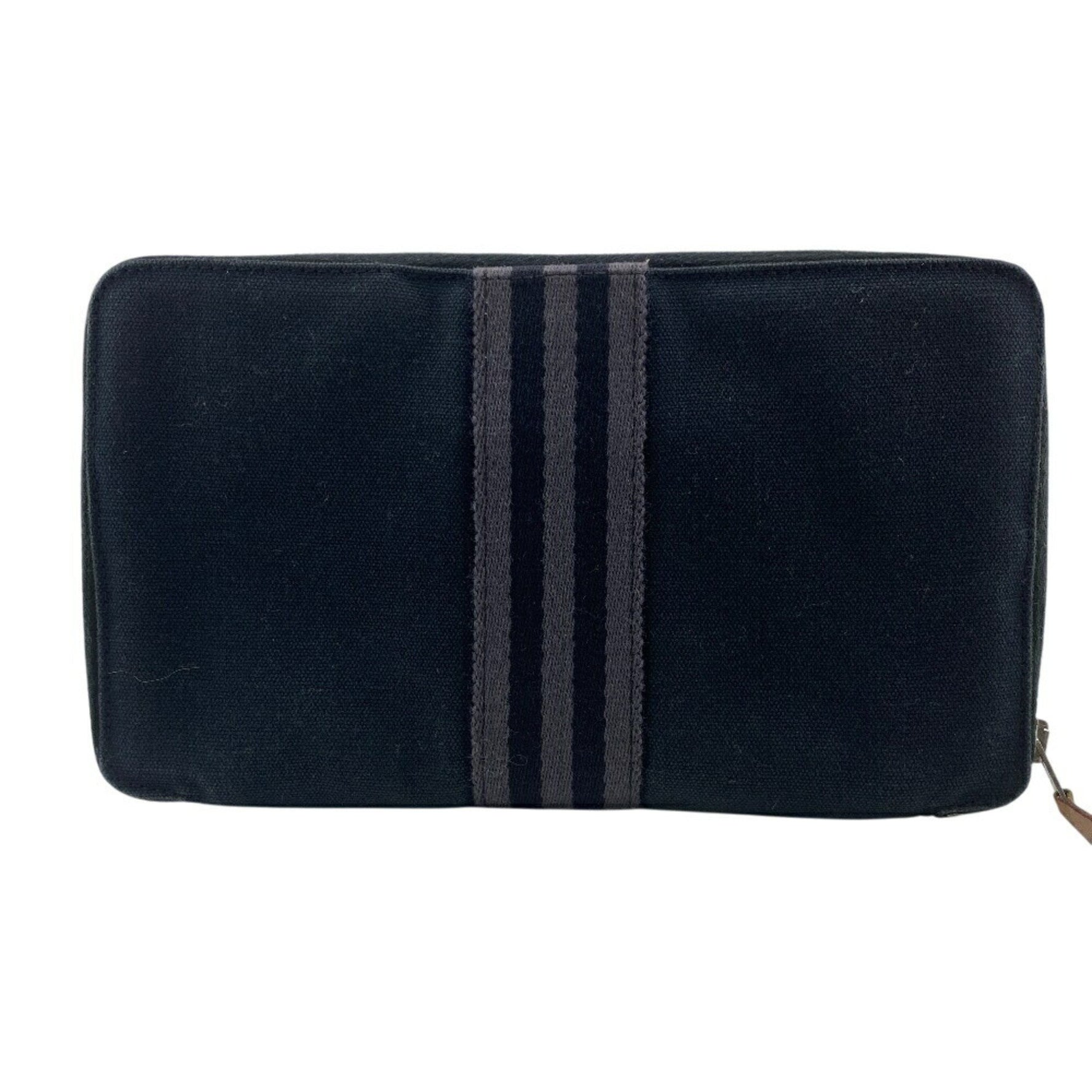 HERMES Hermès Fouleaux Purse GM Long Wallet Black Men's