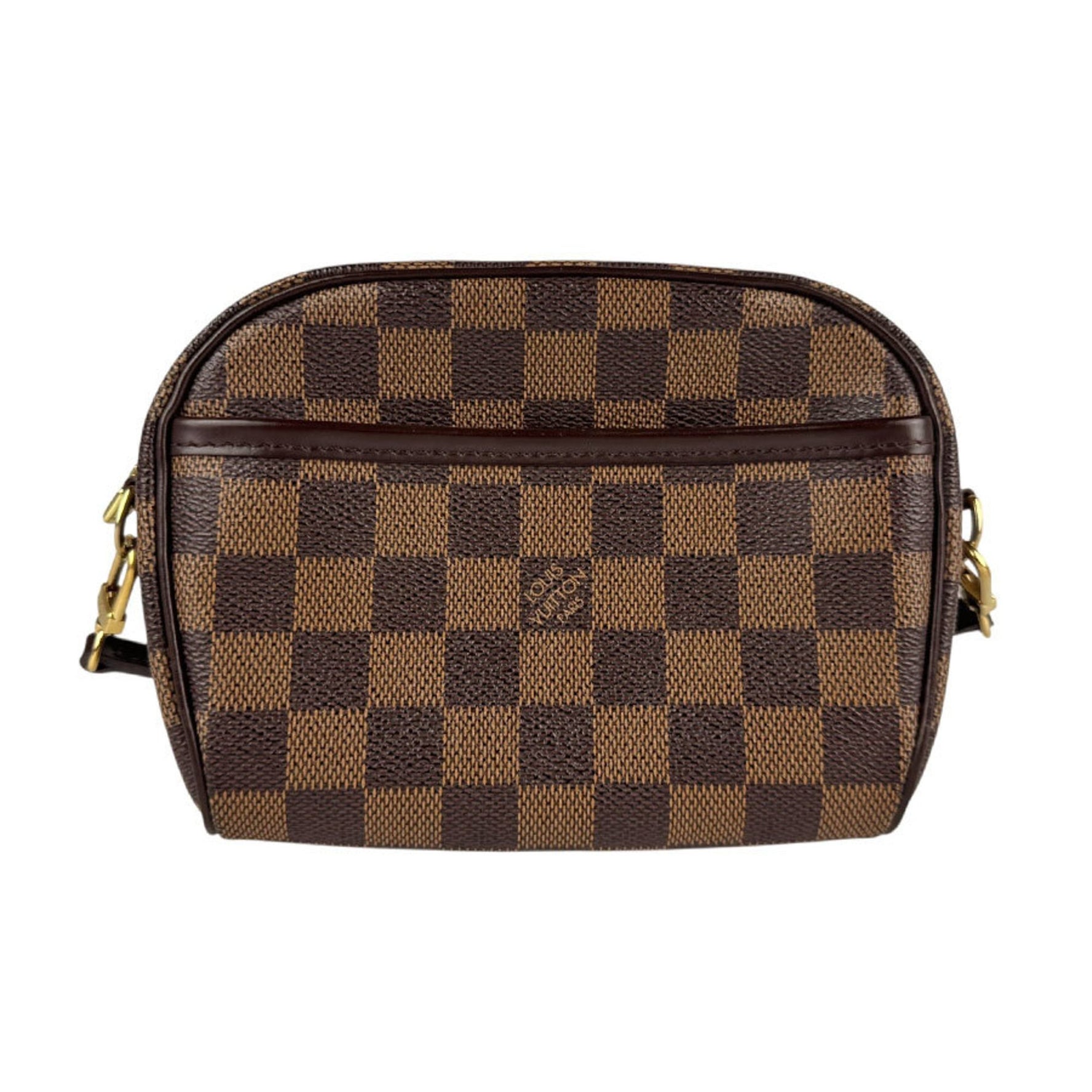 Louis Vuitton Damier Ipanema Shoulder Bag, Waist Pouch, Belt Canvas, Ebene