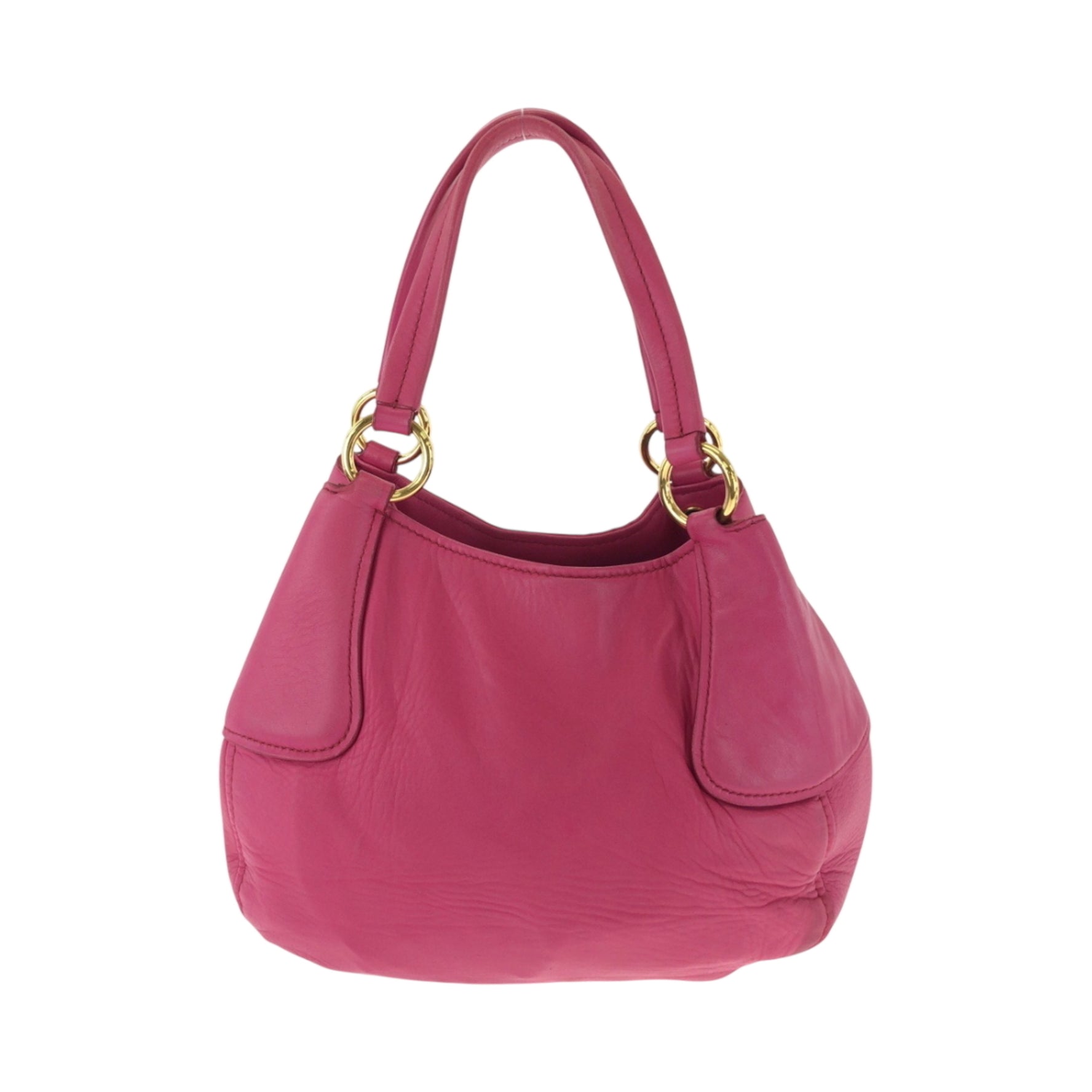 Miu Miu MIU Miu logo gold hardware leather one shoulder bag handbag