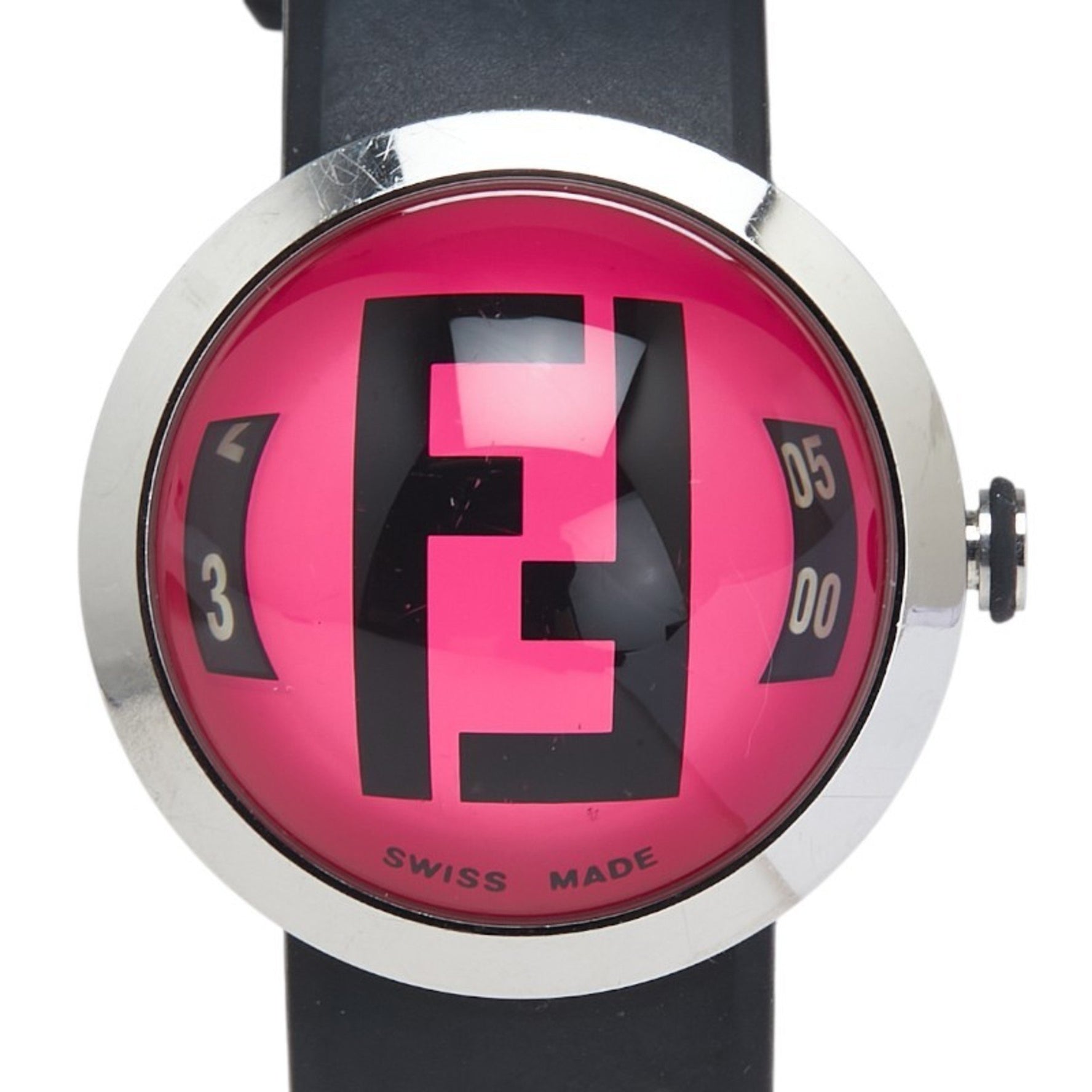 Fendi Bousra Watch Quartz Dial Rubber