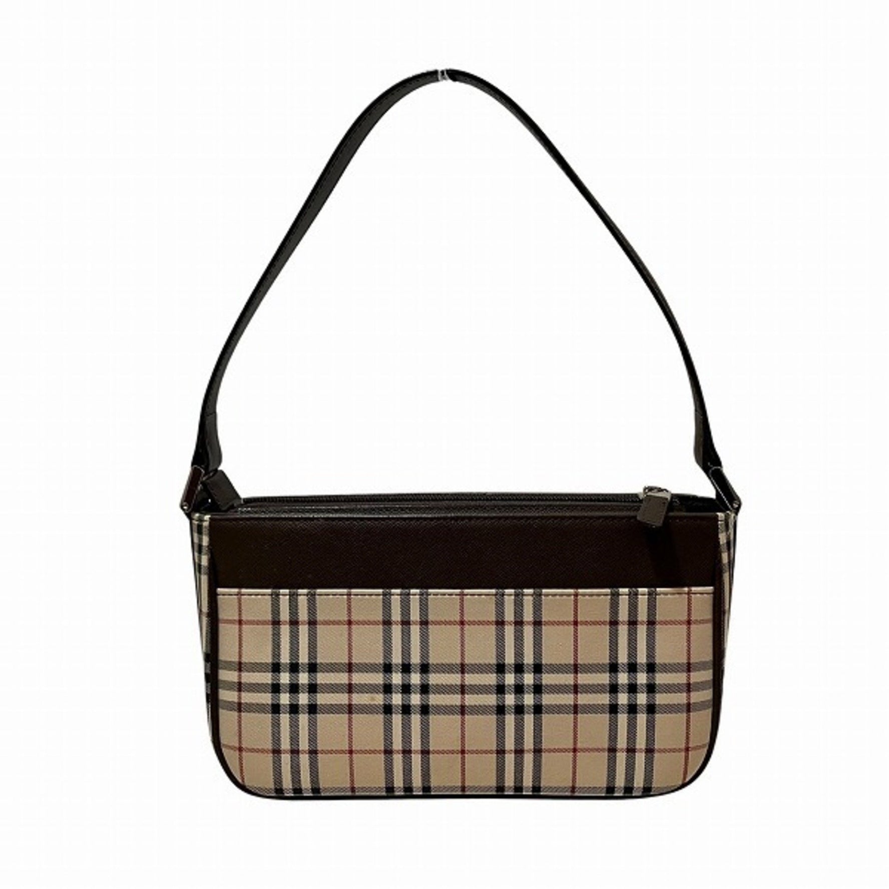Burberry Nova Check Canvas x Leather Bag Shoulder for Women