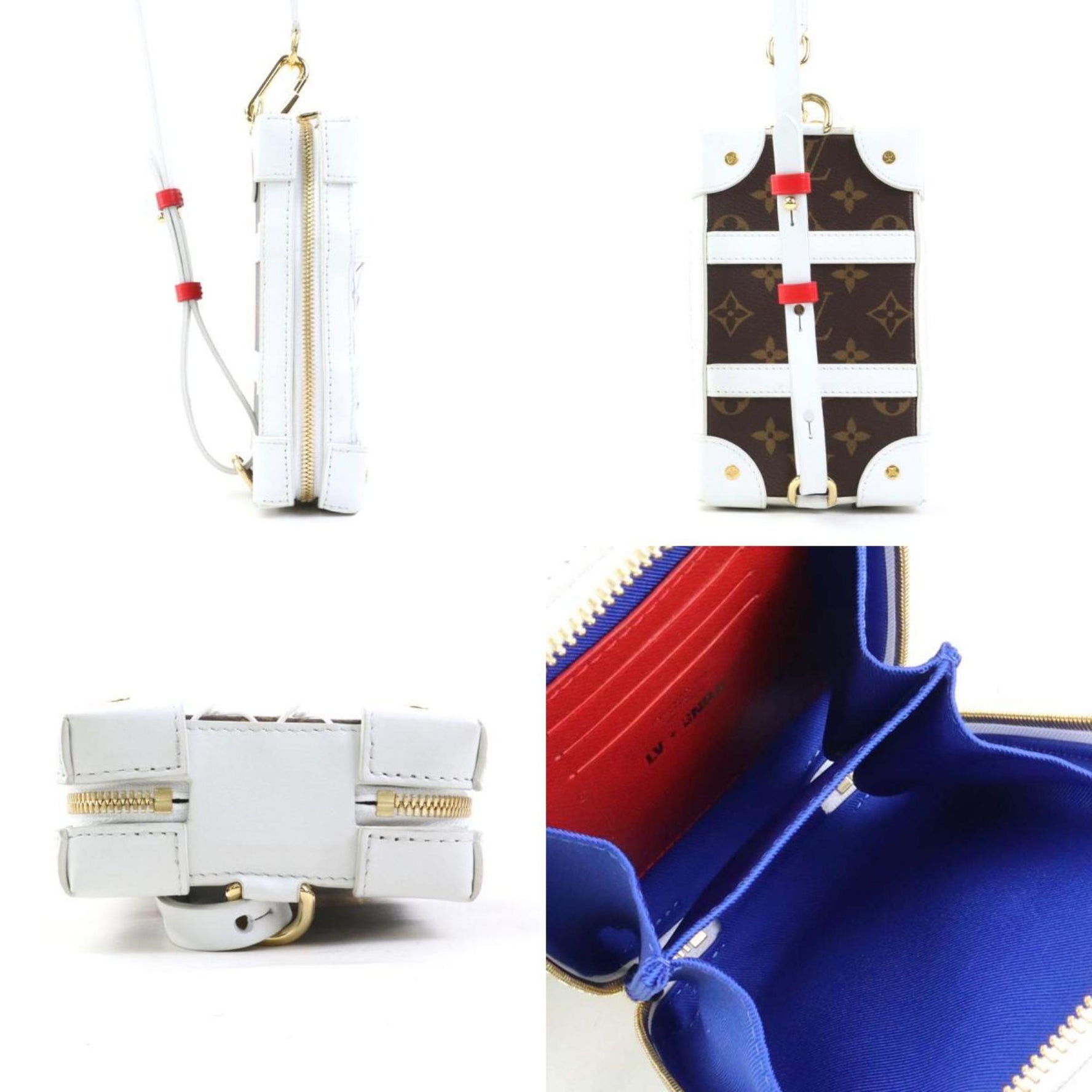 Louis Vuitton LV x NBA Monogram Soft Trunk Phone Box Body Bag in Canvas, Brown and White, Men's