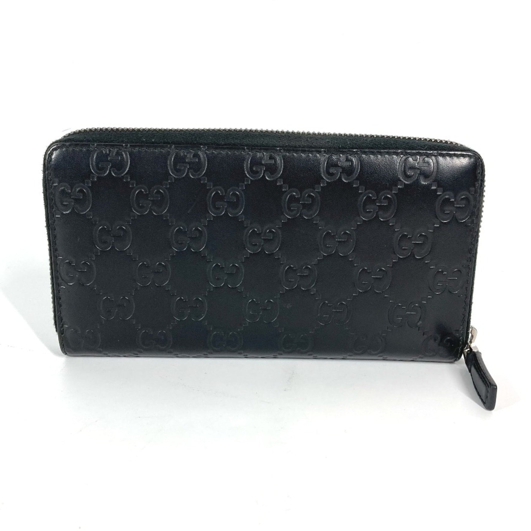 Gucci Guccissima GG Zip Around Long Wallet Black