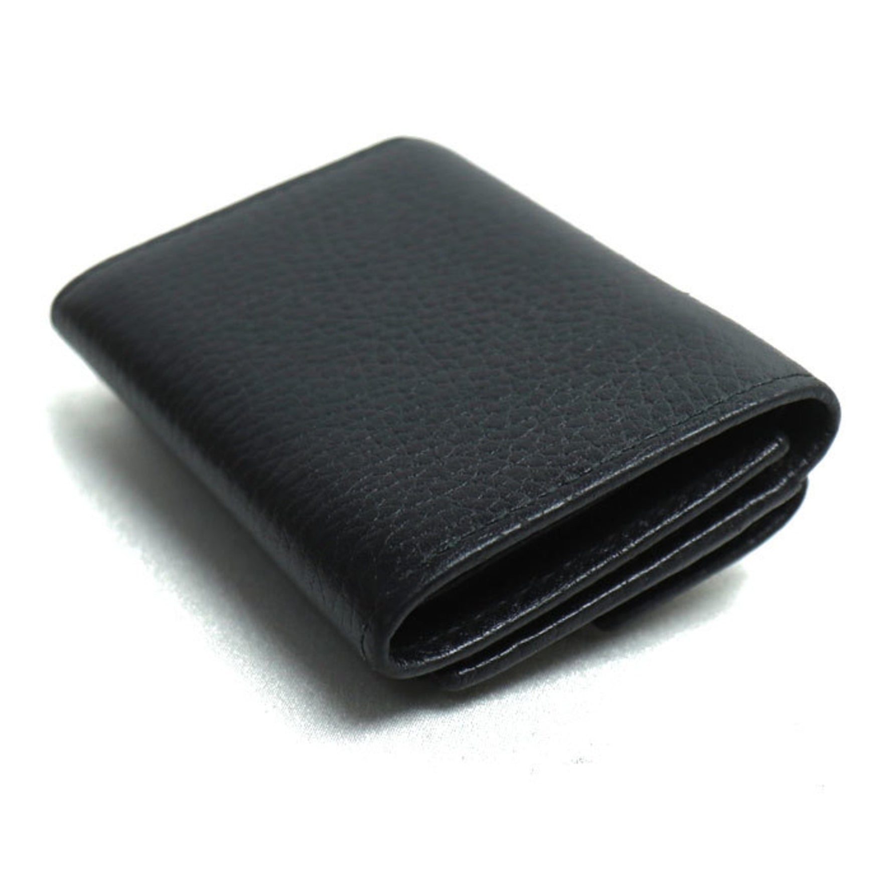 GUCCI Petit Marmont Leather Wallet Tri-fold Black Women's