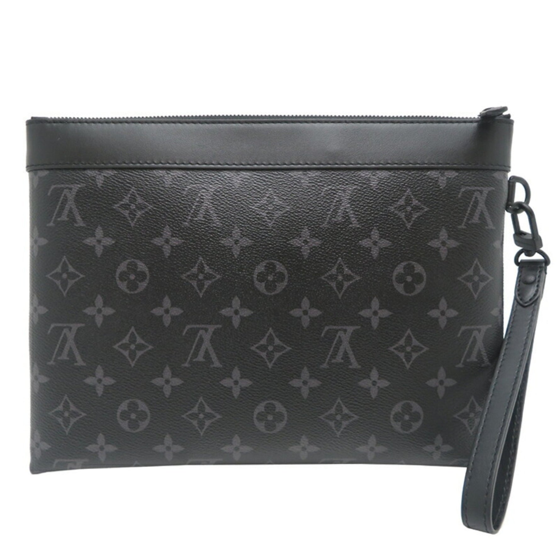 Louis Vuitton Pochette To Go Clutch Bag Monogram Eclipse Black