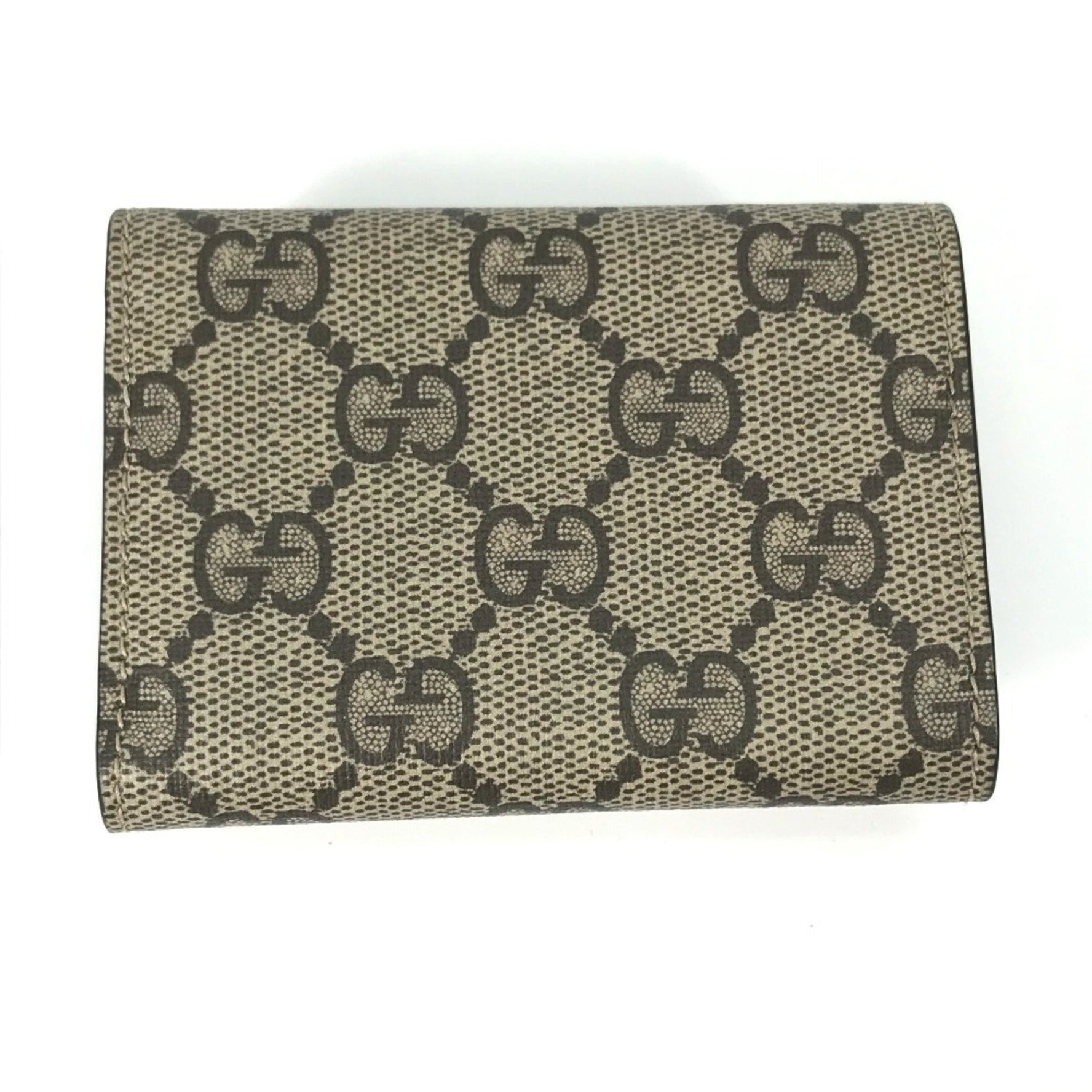 GUCCI BALENCIAGA Paper Mini The Hacker Project Tri-fold Wallet in GG Supreme Canvas, Unisex, Beige