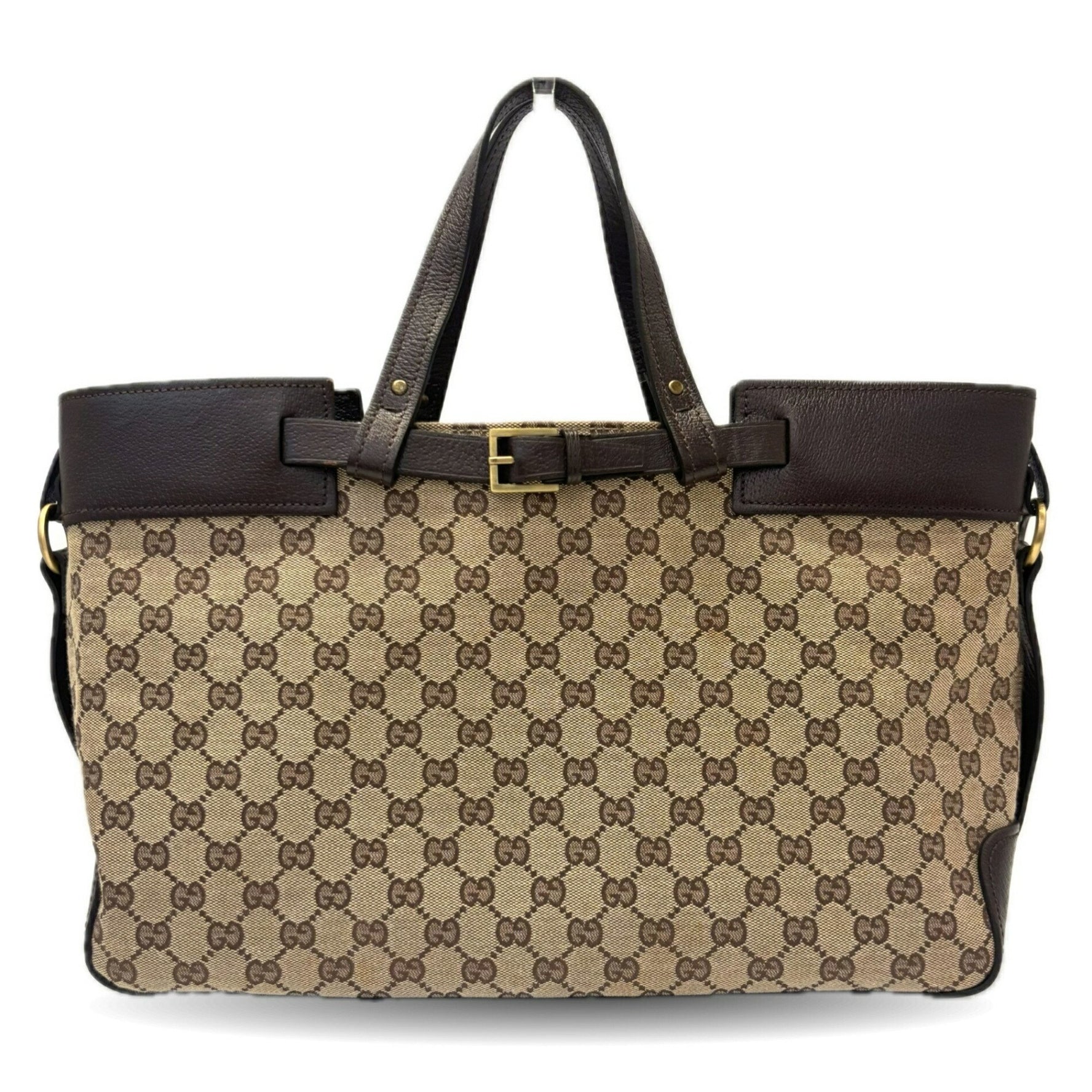 Gucci GG Canvas Tote Bag Beige Brown