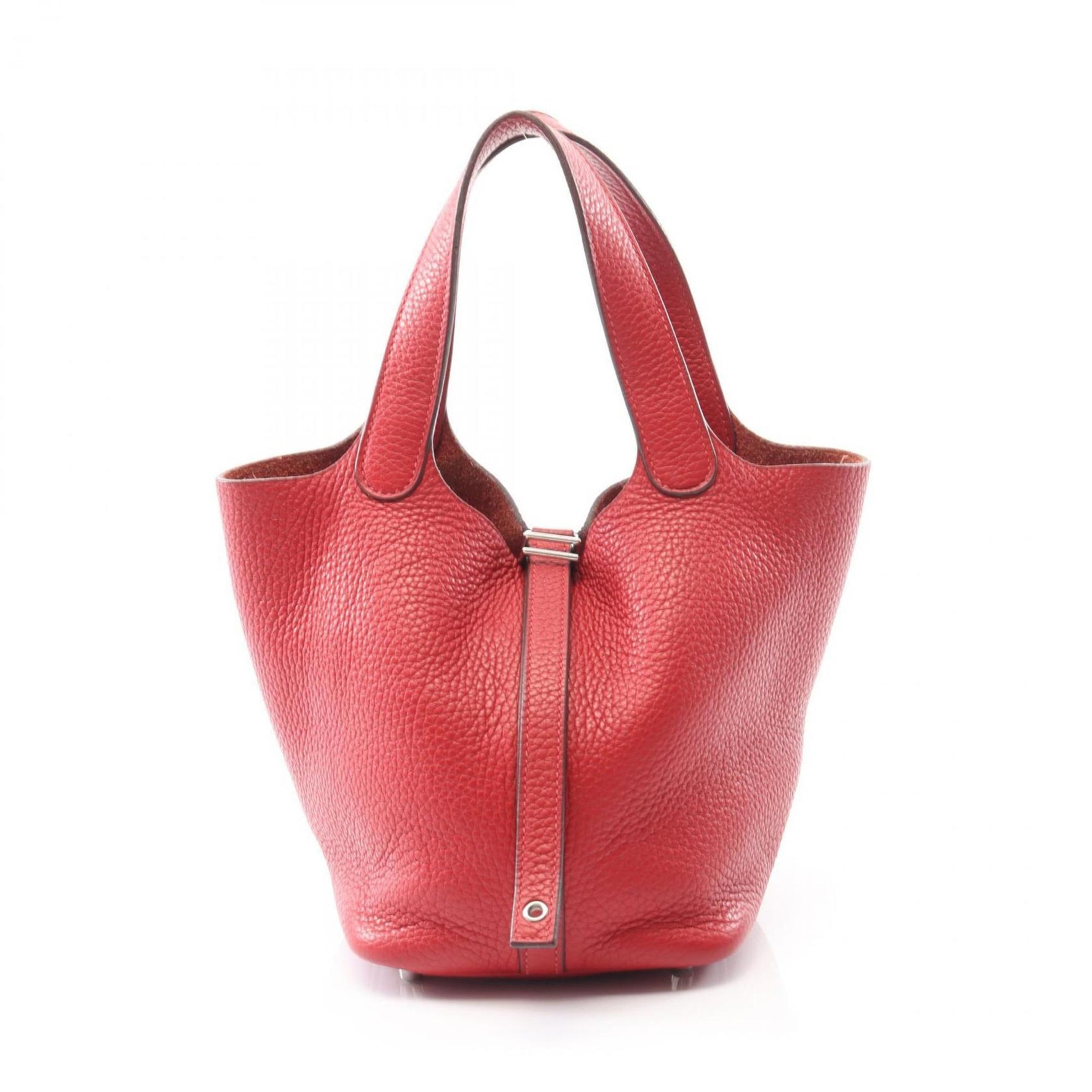 Hermes Hermès Picotin Lock PM handbag in Taurillon Clemence leather, red.
