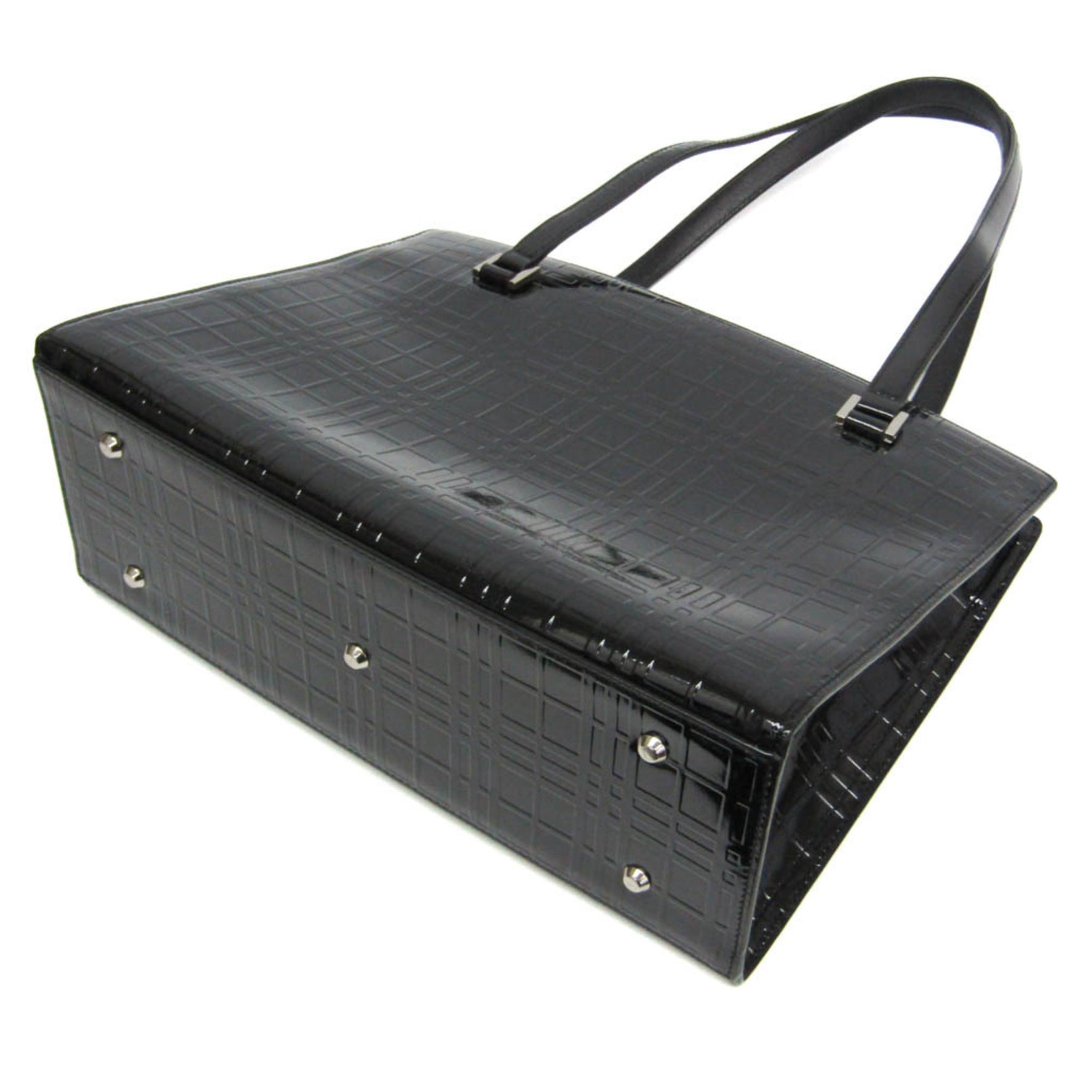 Burberry Nova Check Patent Leather Shoulder Bag