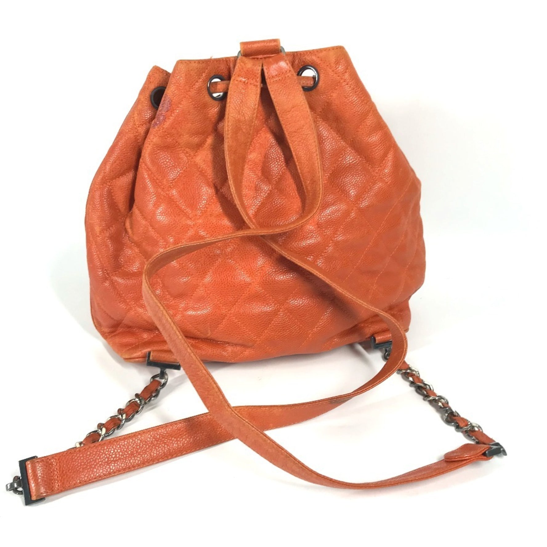 CHANEL Backpack Rucksack Matelasse Quilted Bag Shoulder Caviar Skin