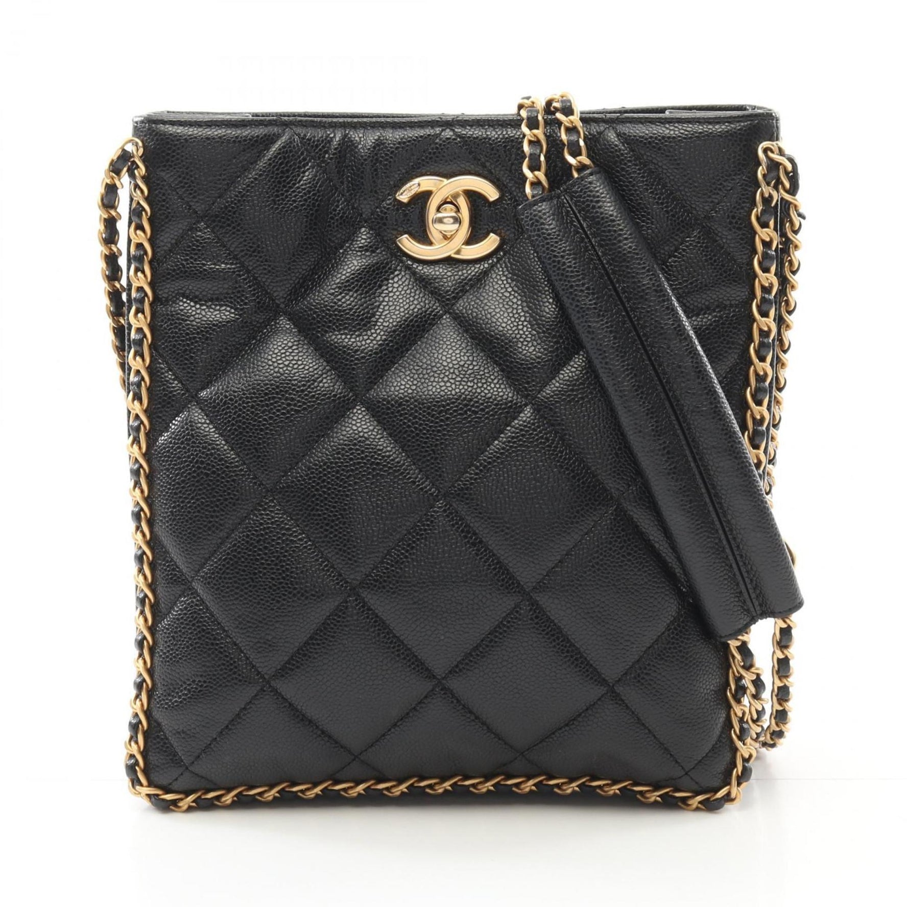 CHANEL Small Bag Matelasse Shoulder Caviar Skin (Grained Calf)