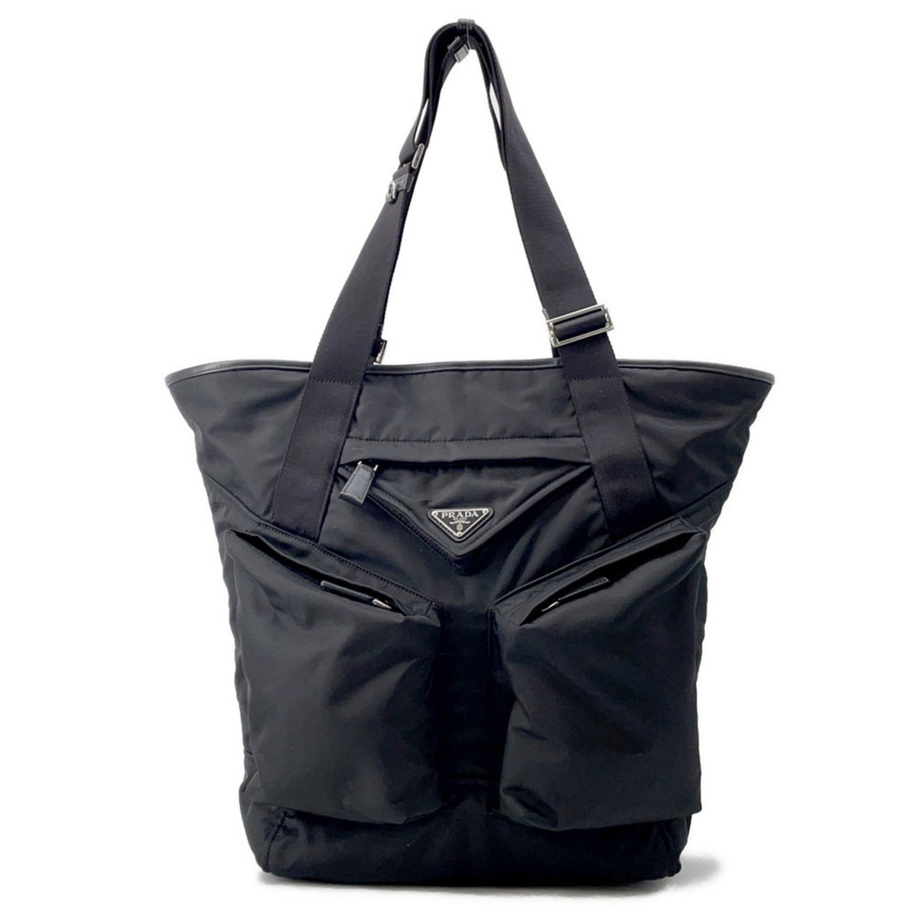 Prada Triangle Nylon Tote Bag