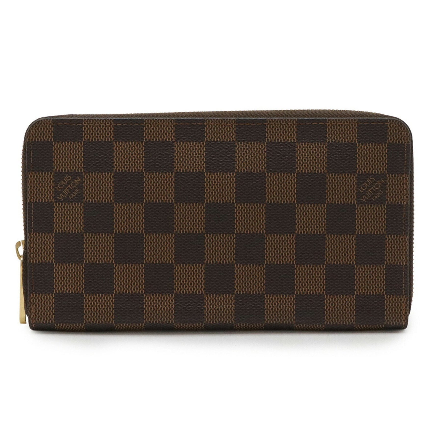Louis Vuitton Damier Zippy Organizer Bi-fold Long Wallet, Round, with Initials
