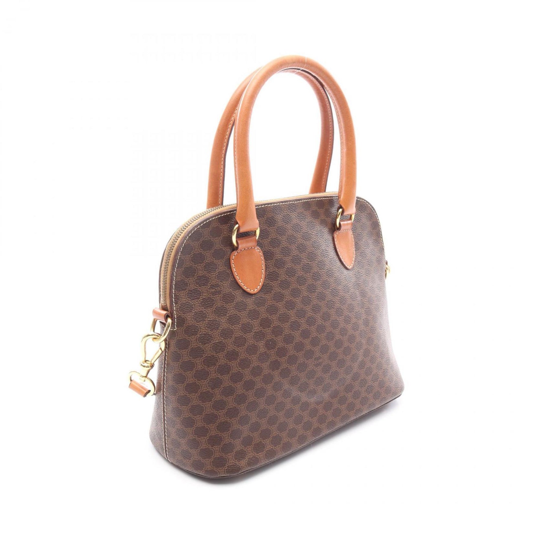 Celine Macadam Handbag, PVC-Coated Canvas and Leather