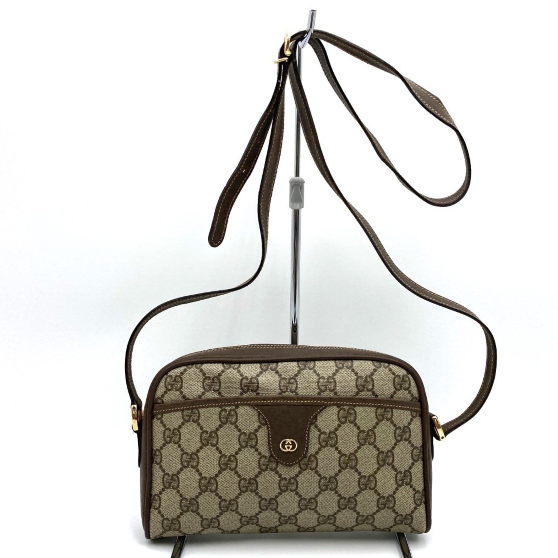 GUCCI Old 001-58 Shoulder Bag GG Supreme Leather