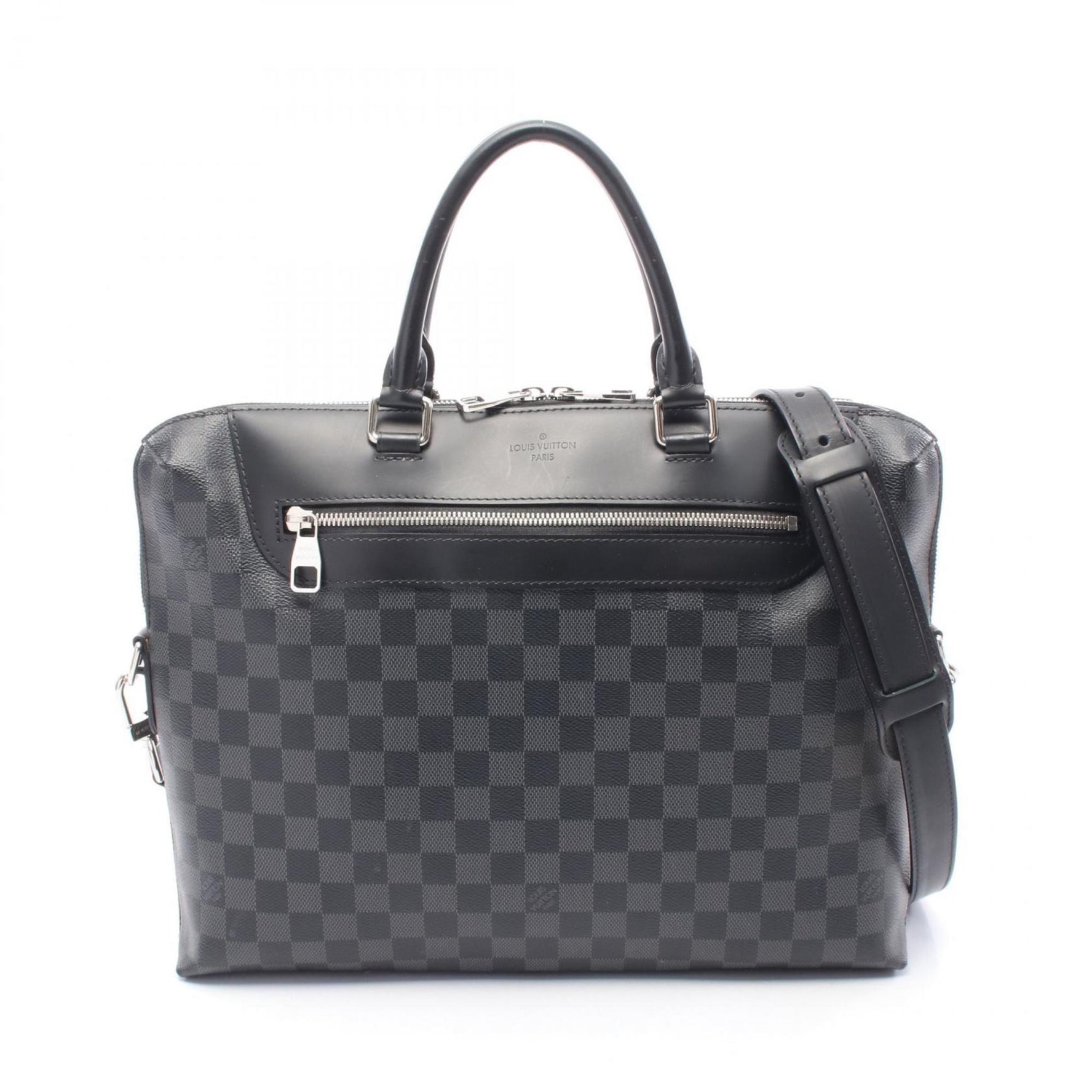 Louis Vuitton PDJ NM Jour Briefcase in Coated Canvas and Leather with Damier Graphite Finish, Blue