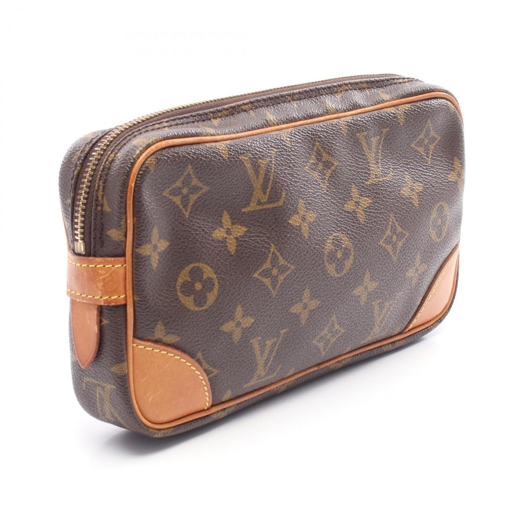 Louis Vuitton Marly Dragonne PM Monogram Second Bag/Clutch Bag, Coated Canvas and Leather, Brown, Women