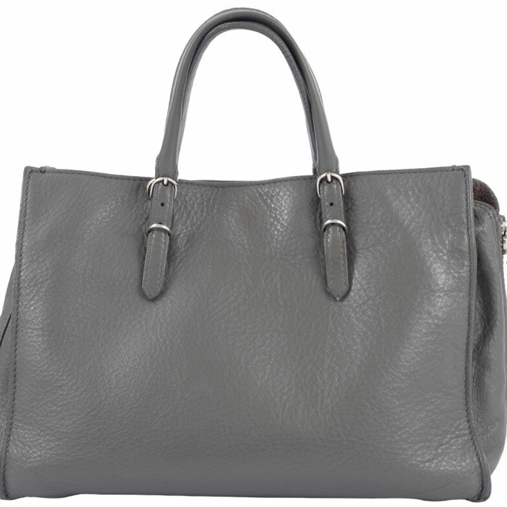 Balenciaga Paper Mini Handbag DLQ0N Leather Dark Grey Women's BALENCIAGA