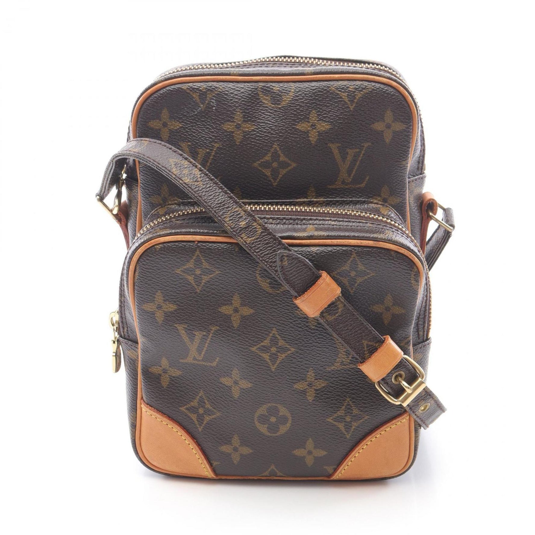 Louis Vuitton Amazon Monogram Shoulder Bag Coated Canvas Leather