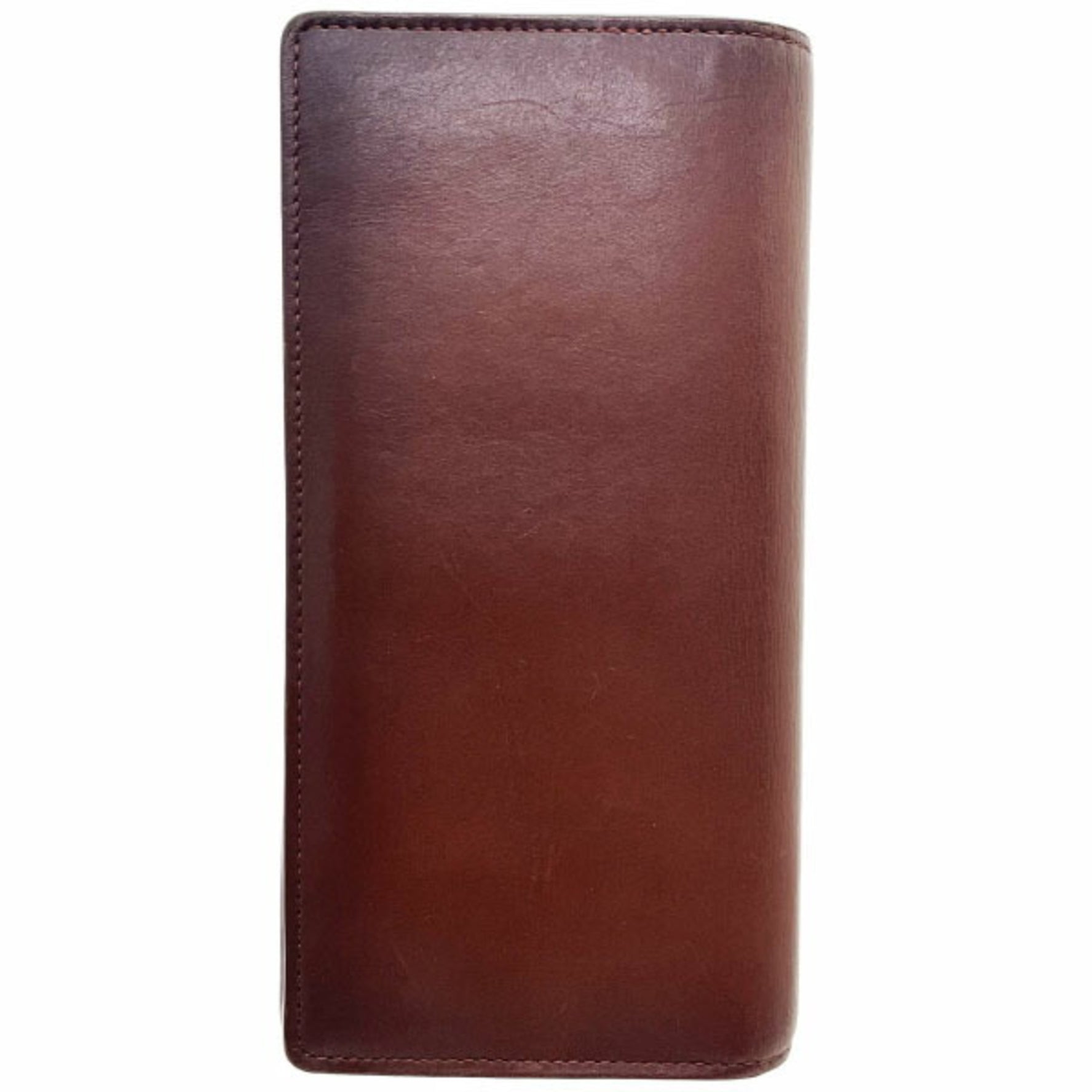 Louis Vuitton Long Wallet Ombre Portefeuille Brazza Leather Brown Bi-fold