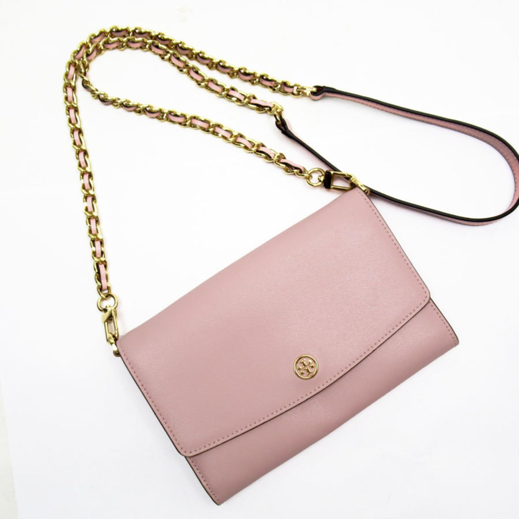 Tory Burch Shoulder Wallet Leather Pink Women's T18893A