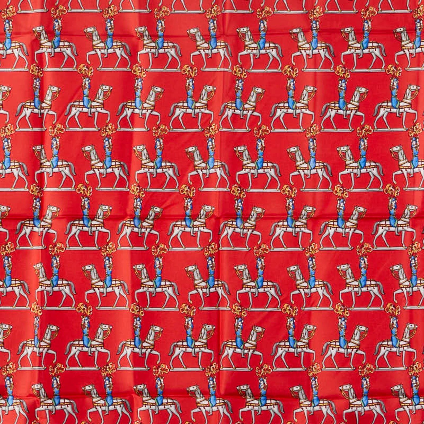 Hermes Carre 90 ARTIFICIERS Fireworks Scarf Muffler Red Navy Multicolor Silk Women's HERMES