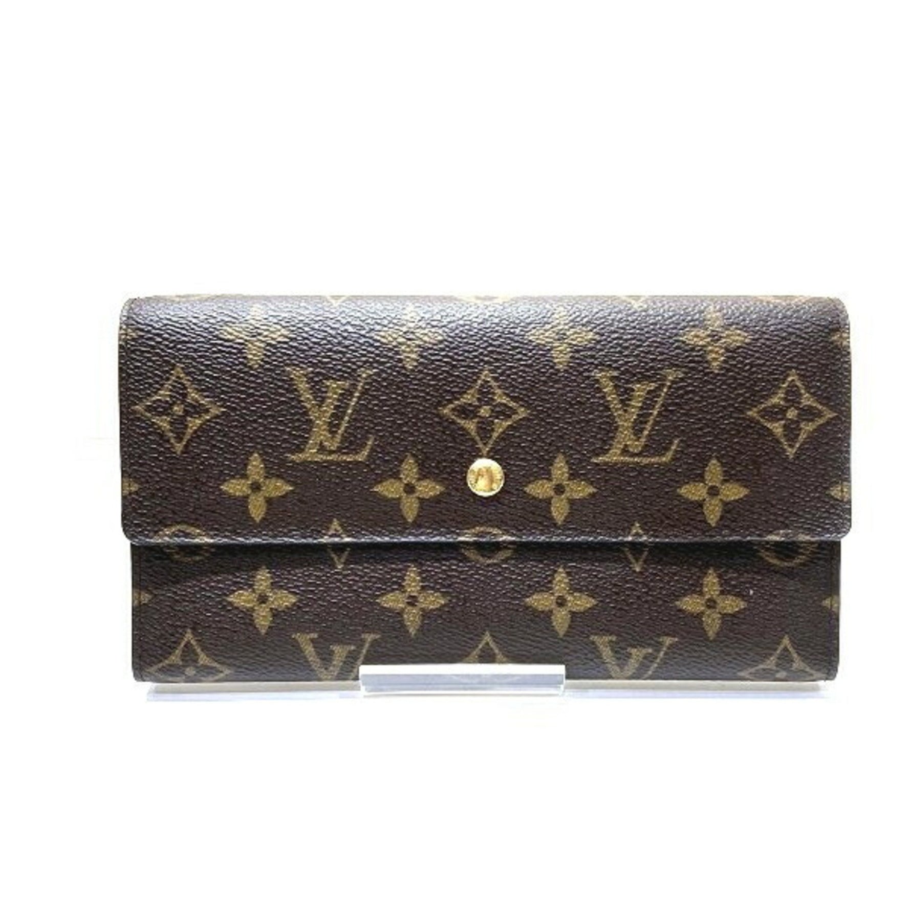 Louis Vuitton Monogram Portefeuille International Tri-fold Wallet Long Men's