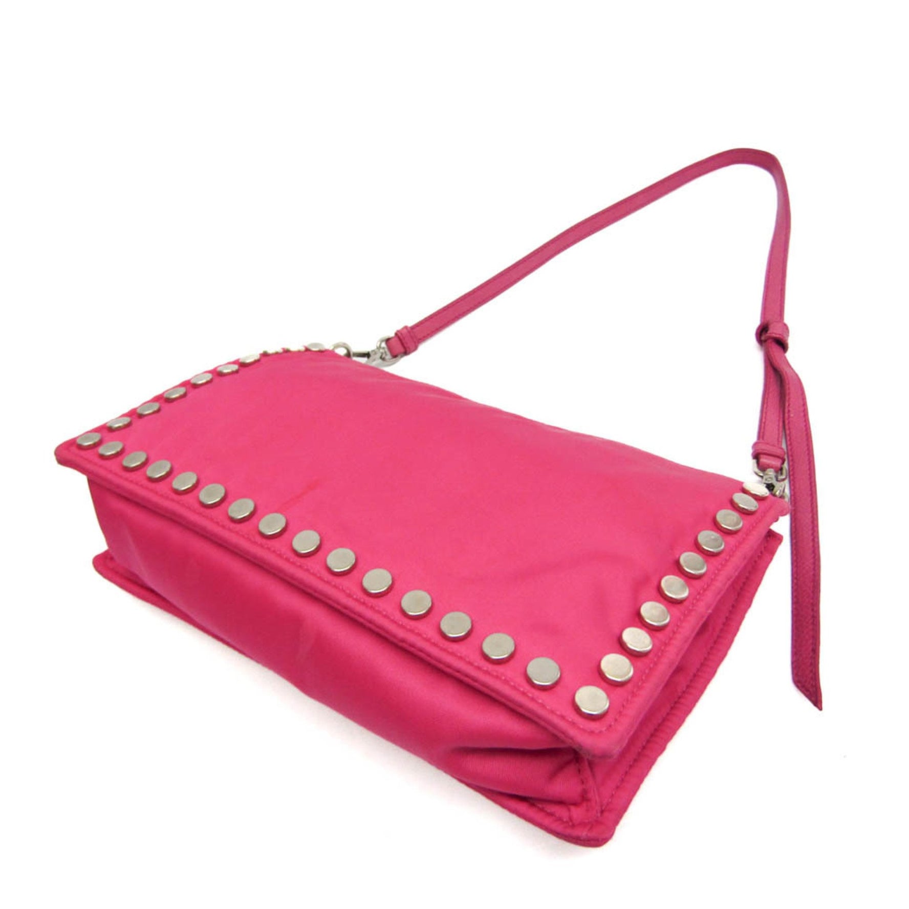 Prada 1NE006 Women's Tessuto,Leather Pouch,Shoulder Bag Astrale,Fuxia
