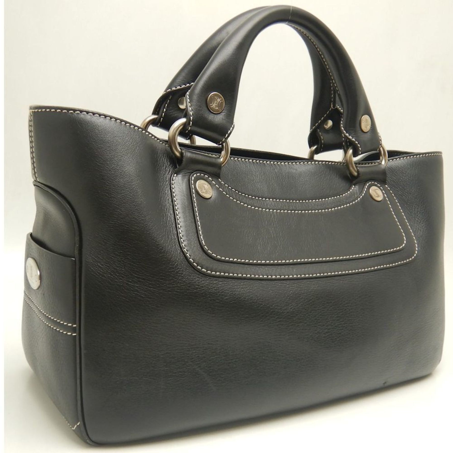 CELINE Boogie Bag CE00 23 Handbag Leather Black