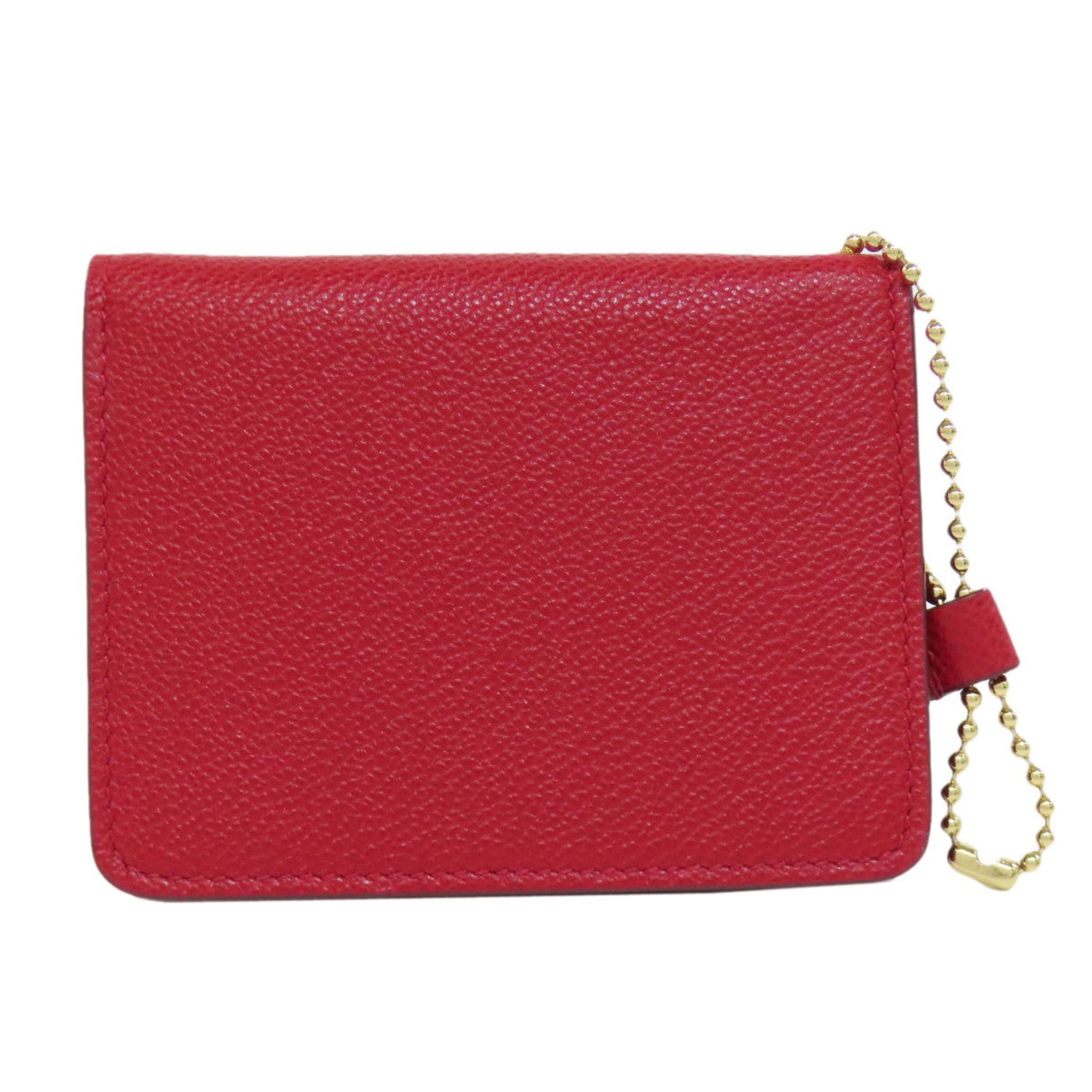 BALLY Business Card Holder/Card Case Leather Women's