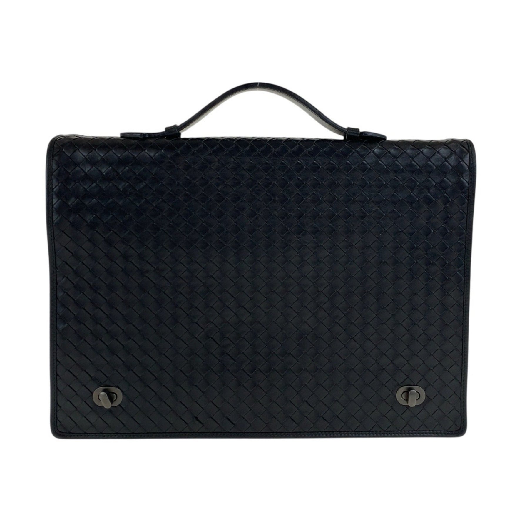 BOTTEGA VENETA Intrecciato leather business bag with gunmetal hardware, briefcase