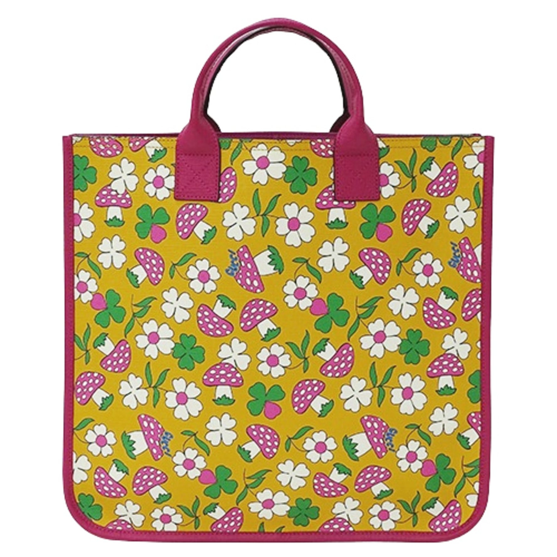 Gucci Kids' Brand Tote Bag Handbag Children's Yellow Pink Flower