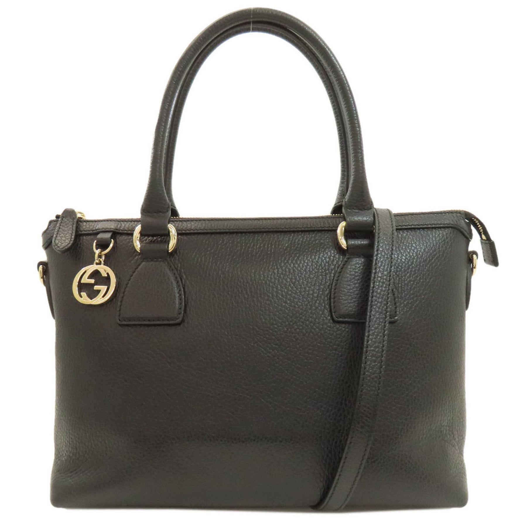 Gucci Outlet Interlocking G Handbag in Calfskin Leather
