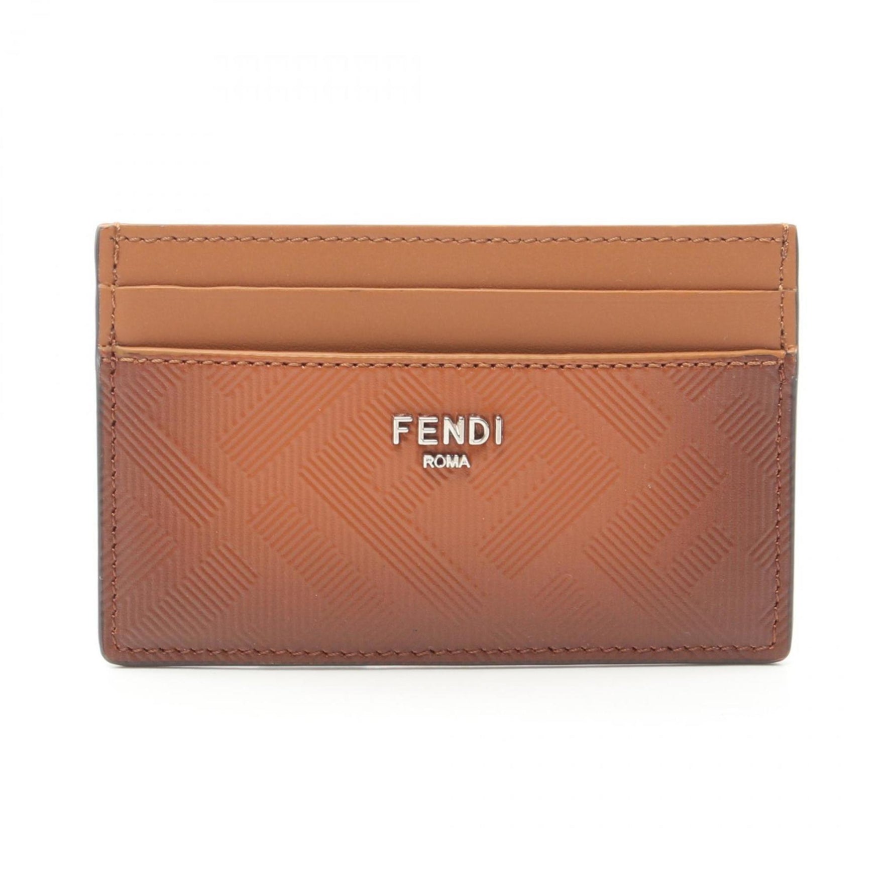 FENDI Business Card Holder/Card Case Leather