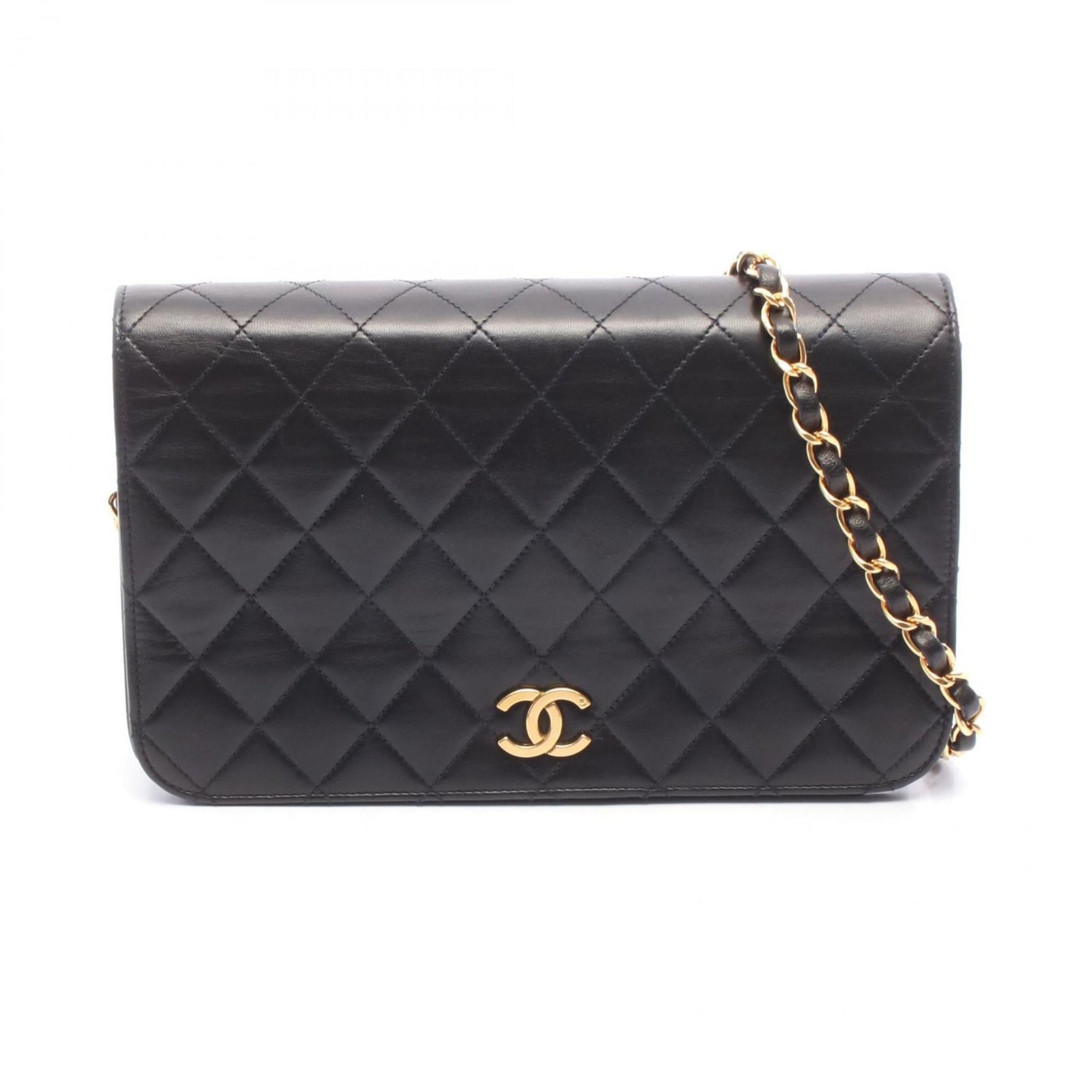 CHANEL Matelasse Full Flap Shoulder Bag in Lambskin Leather